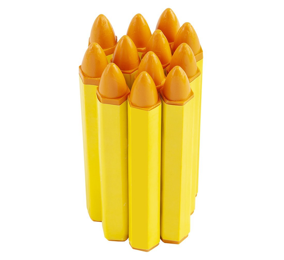 Set-kit gessi per pneumatici, giallo, marcatura, marcatore, gessetto, pennarello a gesso, 12 pezzi