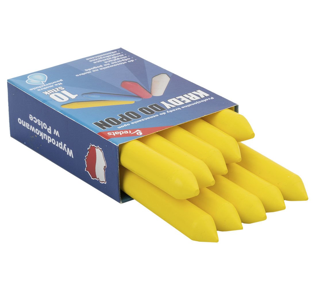 Set-kit gessi per pneumatici, giallo, marcatura, marcatore, gessetto, pennarello a gesso, Premium 10 pezzi