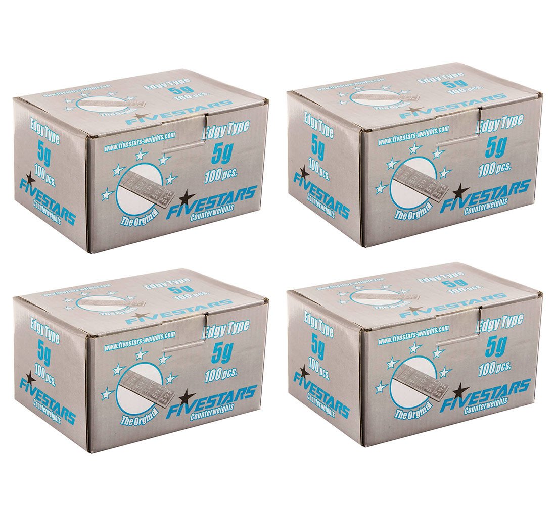 Set-kit striscia adesiva pesi equilibratura, contrappesi adesivi per cerchioni auto, di bilanciatura, auto furgoni e SUV, 5 g 400 strisce, 12 pezzi/striscia 25 kg
