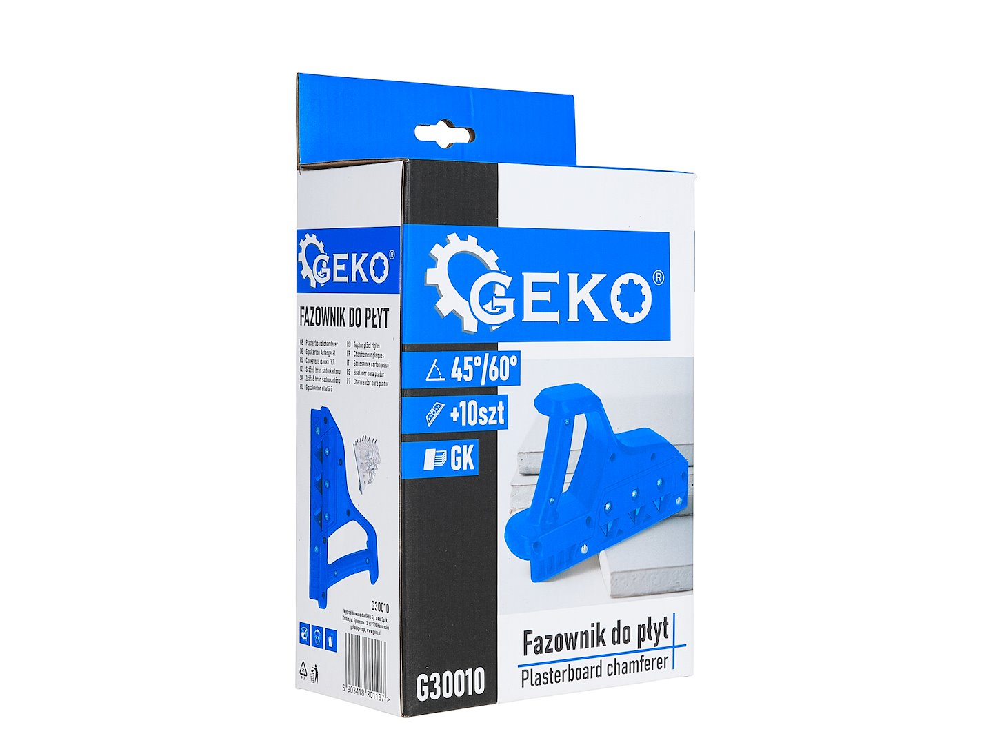 Set-kit utensili per pialla a 45° e 60° per cartongesso,smussatrice , attrezzi per smussatura a 45° e 60° con lame di ricambio per la lavorazione del legno Geko