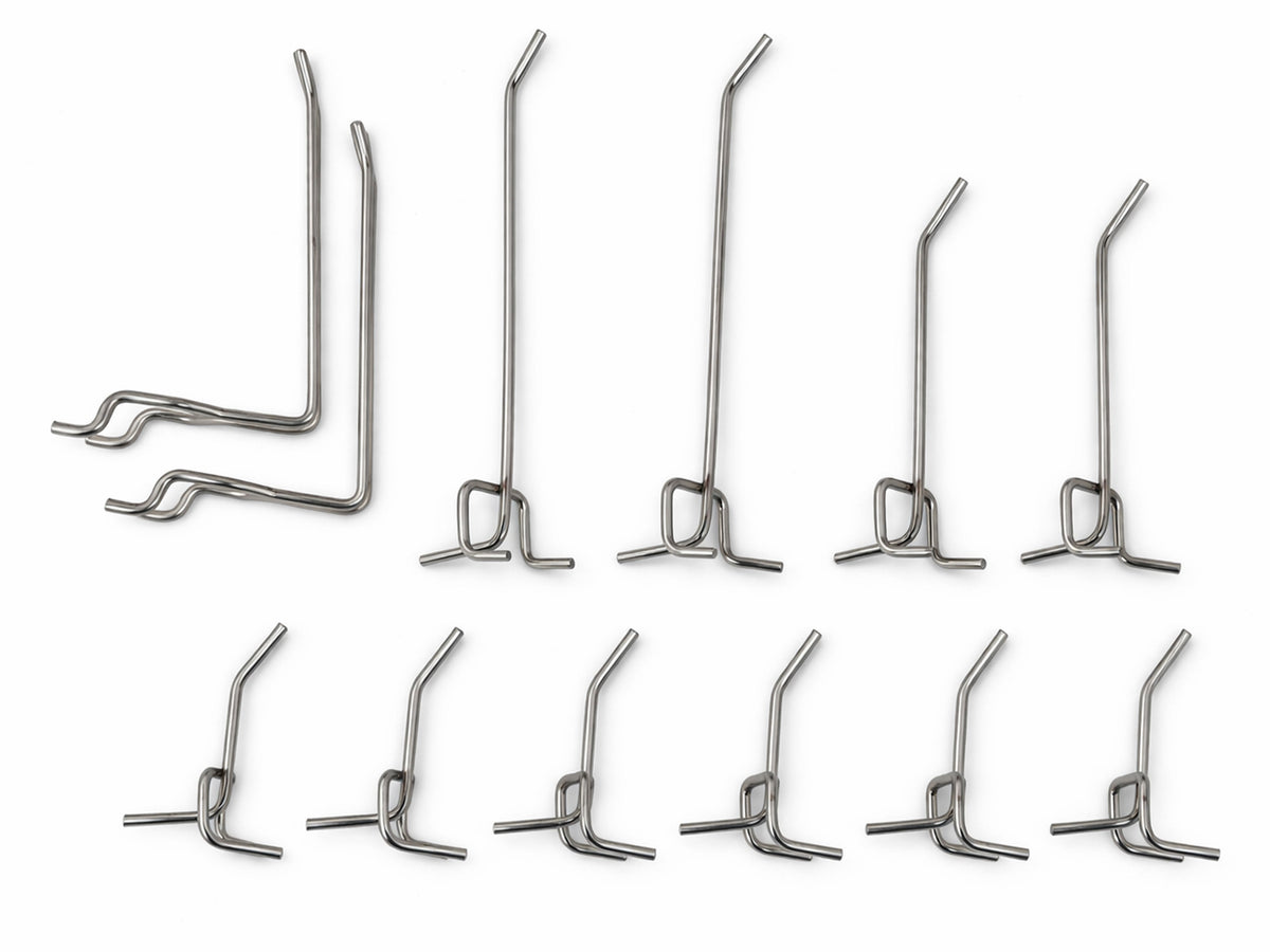 Set-kit 12 ganci per pannello utensili Gebo Tools