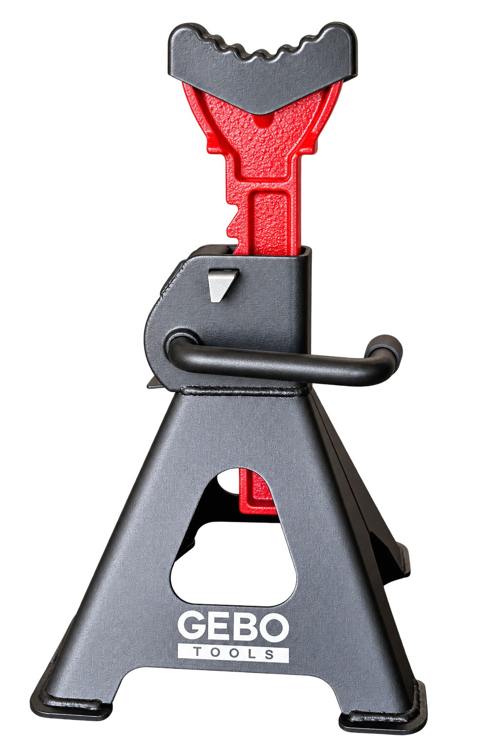 Set-kit 2 cavalletti auto, per carrozzeria, capacità 3 t, altezza regolabile, supporti per assale con leva di sicurezza, da sostegno per officina, fai da te, domestico, garage, moto, 9.5-43 cm Gebo Tools