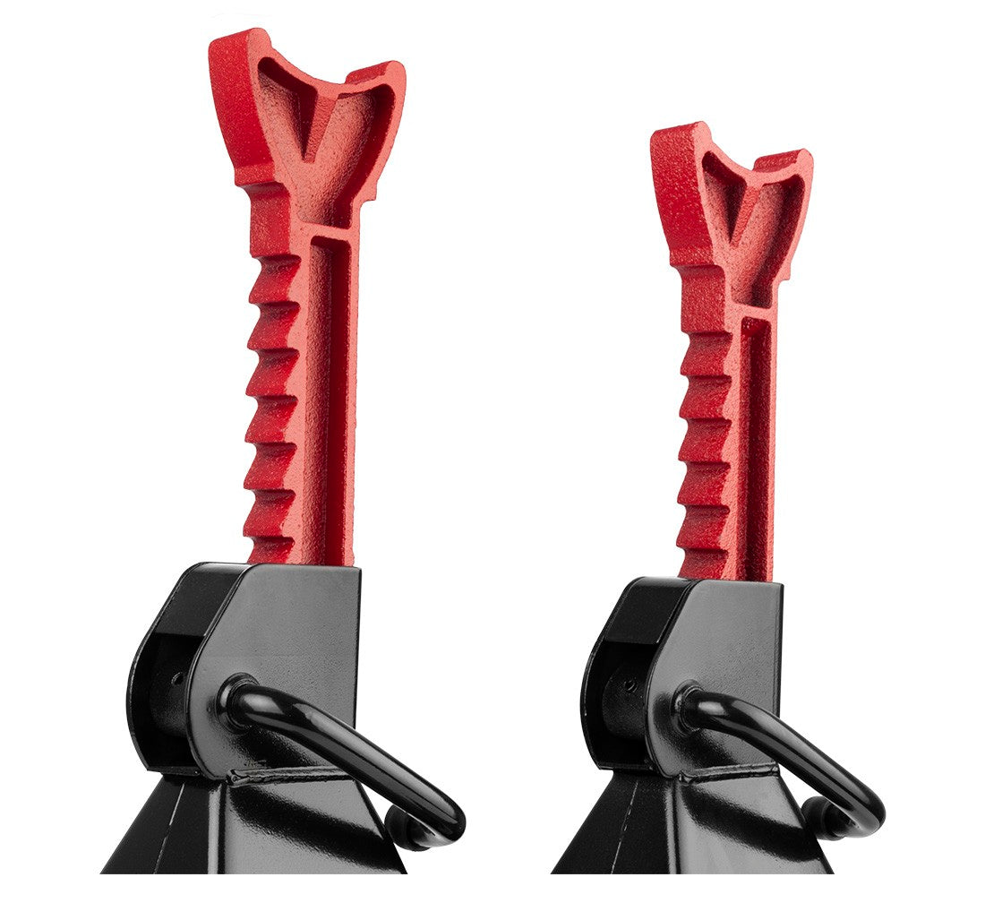 Set-kit 2 cavalletti di sostegno per veicoli, capacità 3 tonnellate, supporto auto,colonnette professionali con doppia sicurezza