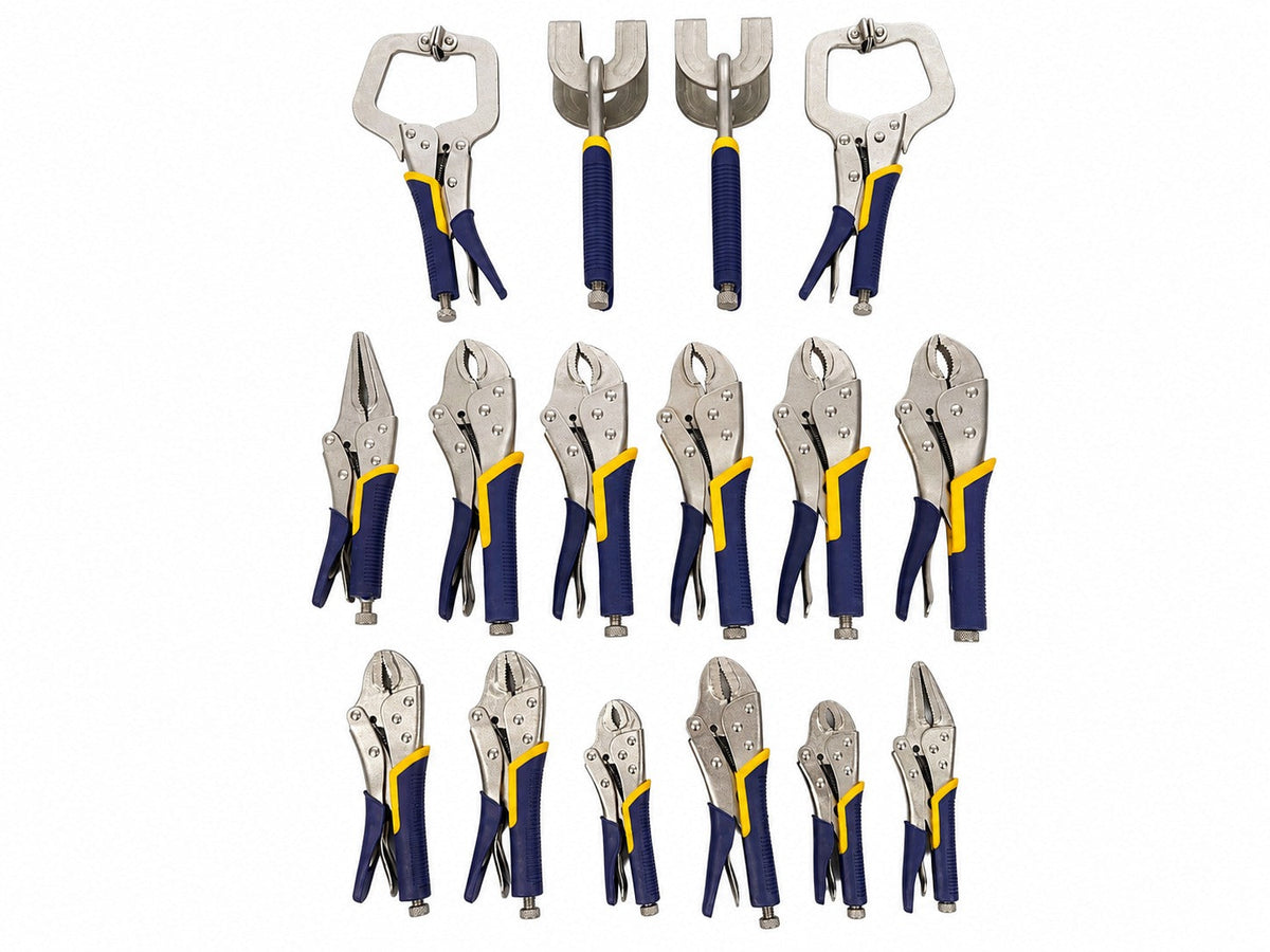 Pinza autobloccante a morsetto grip a scatto, per saldatura ganasce 16 pezzi Gebo Tools