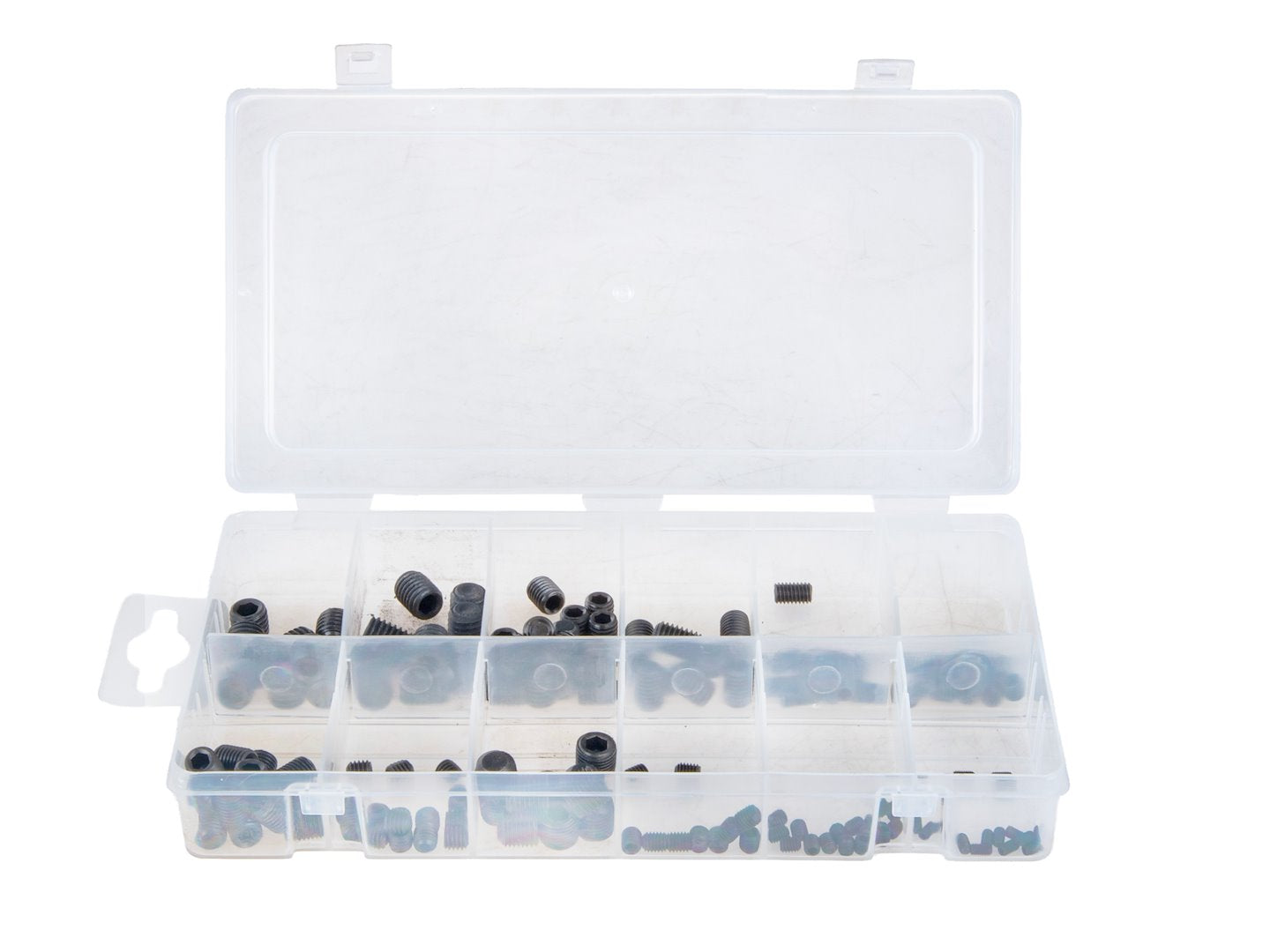 Set-kit grani filettati con esagono incassato, 160 pezzi Geko
