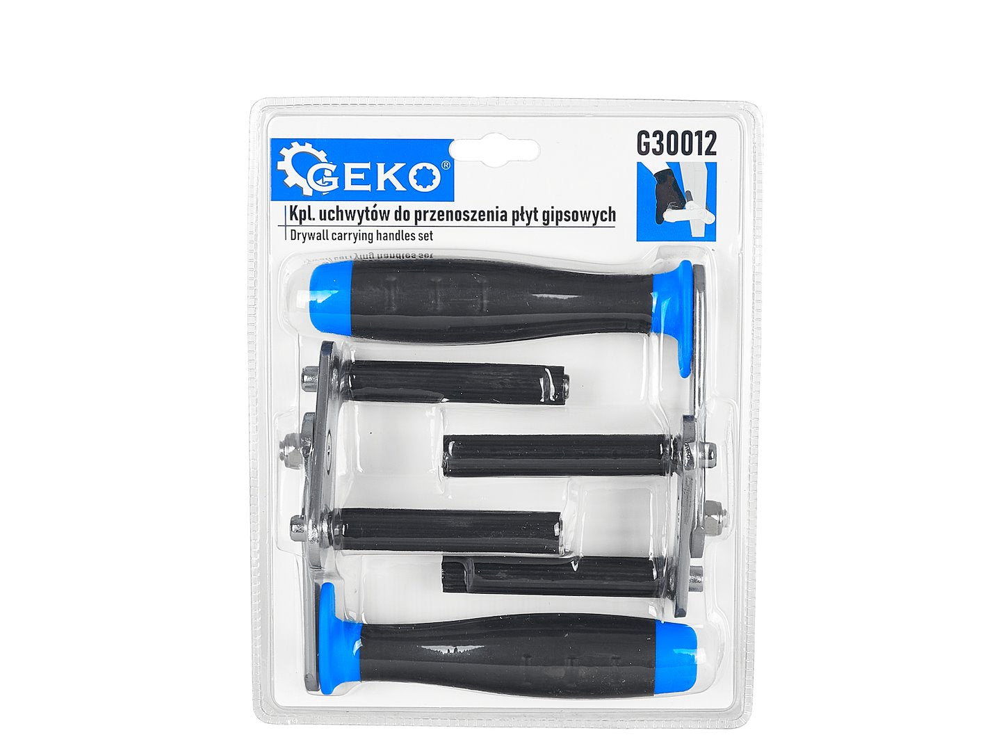 Set-kit maniglie per trasporto pannelli in cartongesso, supporto per piastre con maniglia, in acciaio, Geko