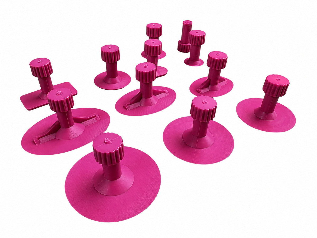 Kit-set tira bolle, tirabolli auto per riparazione ammaccature grandine carrozzeria, levabolle, ventosa carrozzeria per rimozione grandine, Gebo Tools