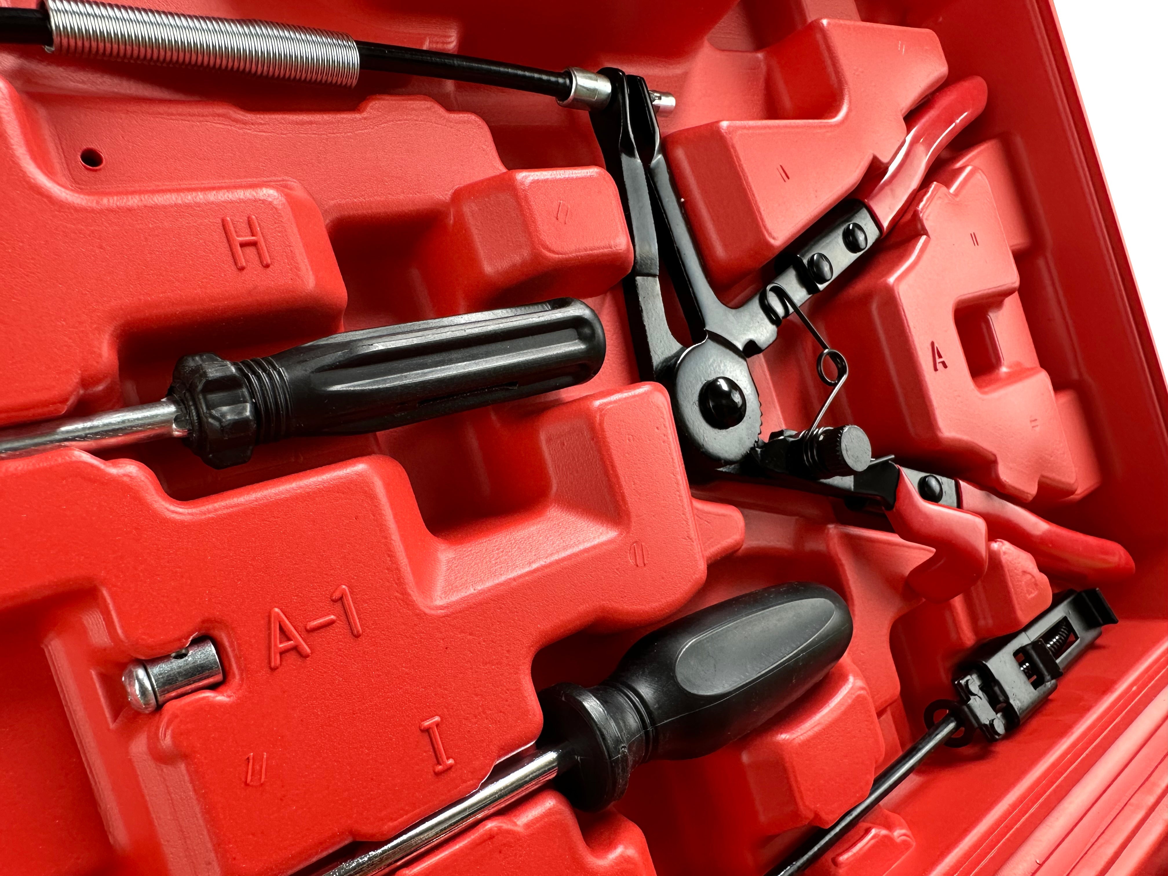 Set-kit pinza fascette auto, stringitubo per riparazione, pinze per morsetti impianti 9 pezzi Gebo Tools