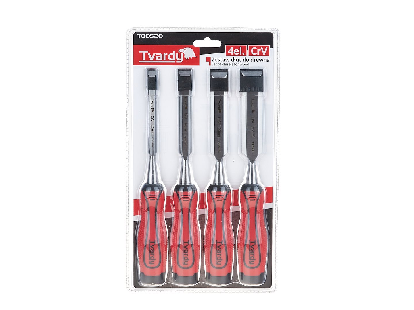 Set-kit scalpelli per legno, da falegname,10-25 mm 4 pezzo Geko