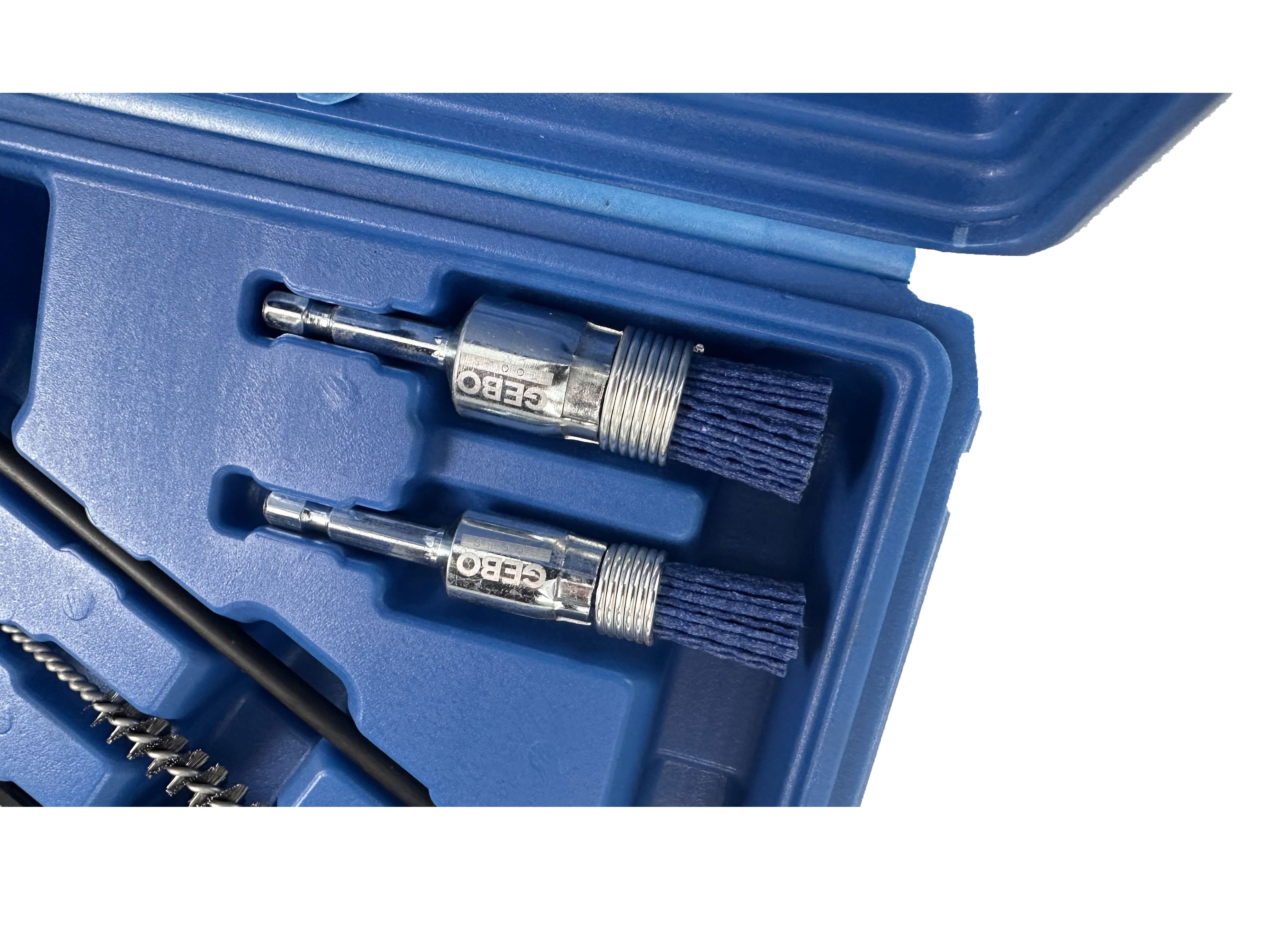 Set-kit spazzole pulizia sedile dell'iniettore, strumento per iniettori motori diesel, professionale rimozione ruggine e lucidatura Gebo Tools