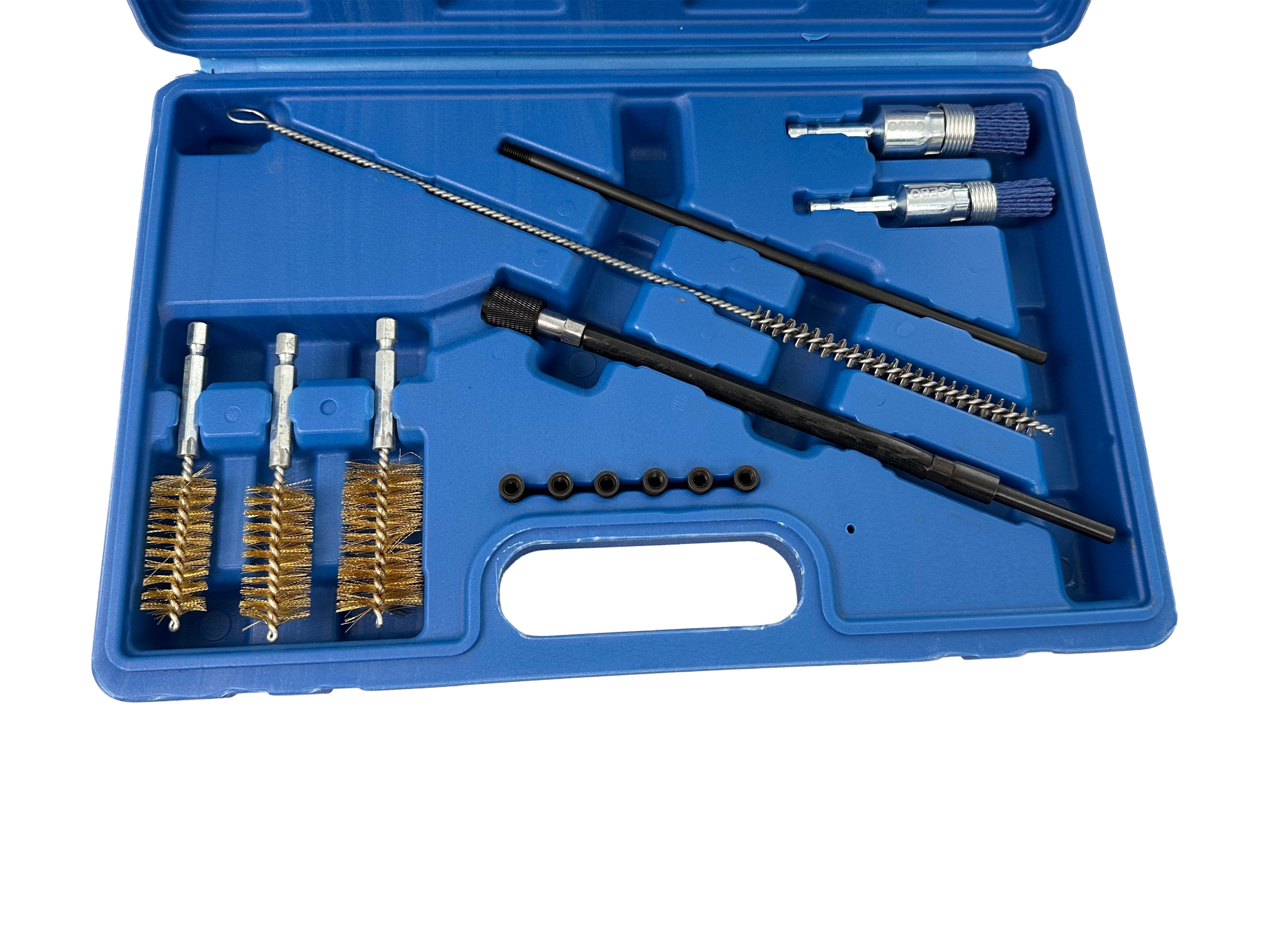 Set-kit spazzole pulizia sedile dell'iniettore, strumento per iniettori motori diesel, professionale rimozione ruggine e lucidatura Gebo Tools