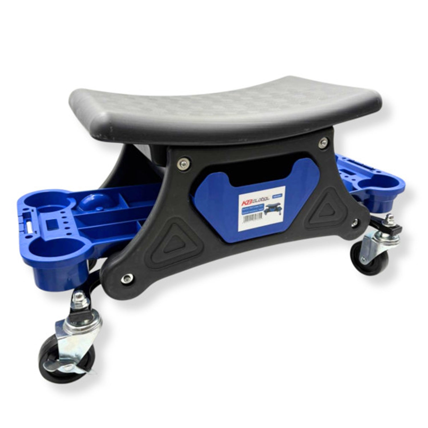 Sgabello per officina con ruote, sgabello di montaggio, carrello meccanico con ripiano porta-attrezzi, sgabello da officina su ruote, sgabello meccanico garage