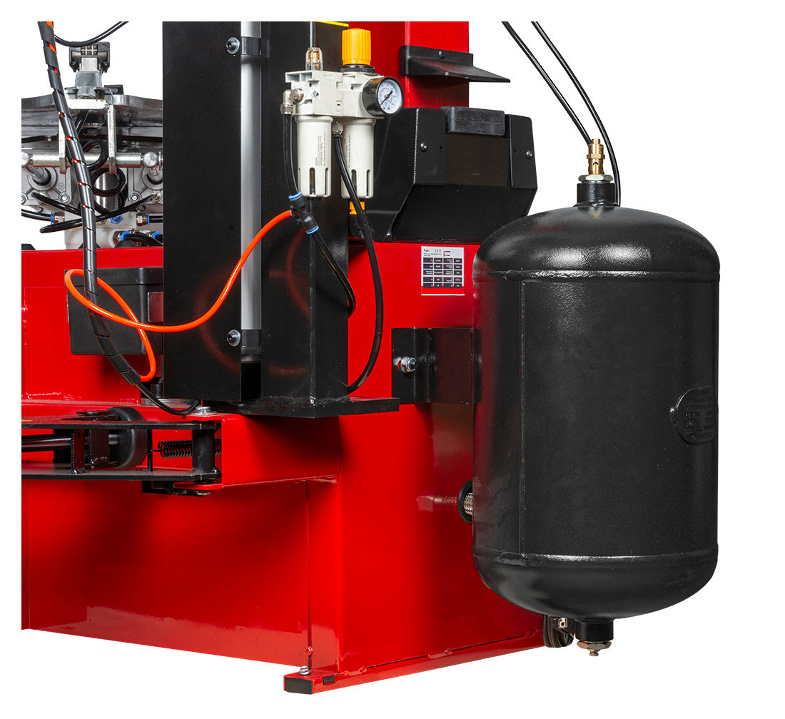 Smontagomme automatico, per ruote 12"–24", con braccio run flat, sistema di gonfiaggio integrato