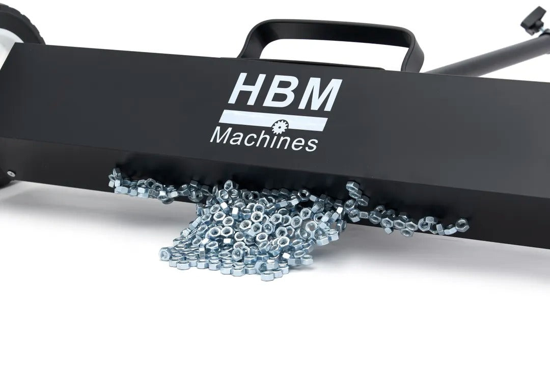 Spazzatrice magnetica asta telescopica, per pavimenti , forza max. 22kg, per la raccolta rapida di residui metallici su qualsiasi superficie Hbm