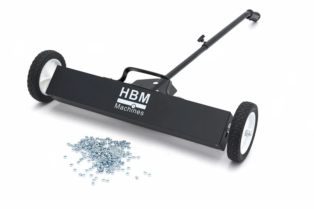 Spazzatrice magnetica asta telescopica, per pavimenti , forza max. 22kg, per la raccolta rapida di residui metallici su qualsiasi superficie Hbm
