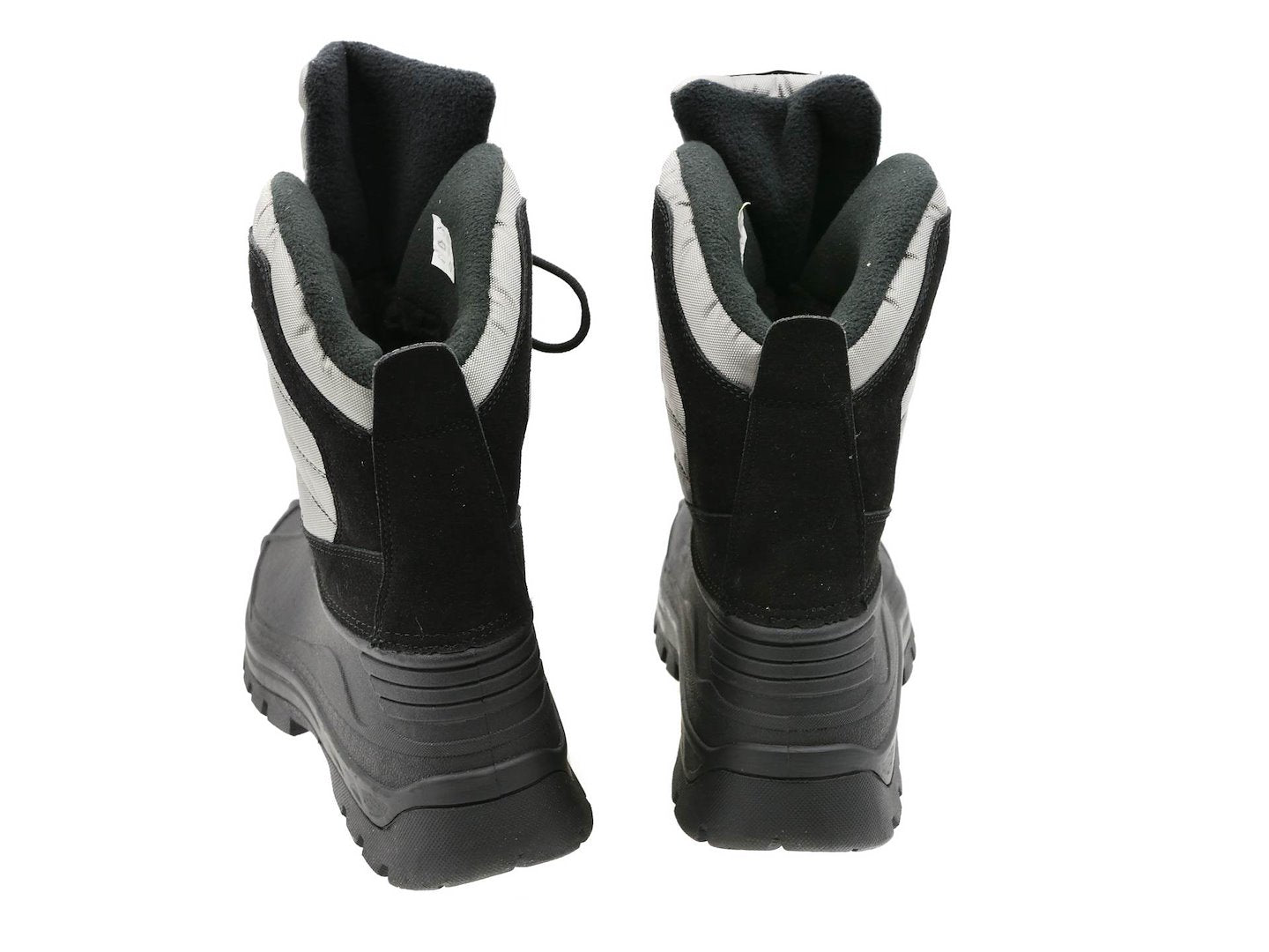 Stivali da neve per uomo invernali suole impermeabili scarpe calde stringati per giardino, fattoria e outdoor, nero,taglia 43 Geko