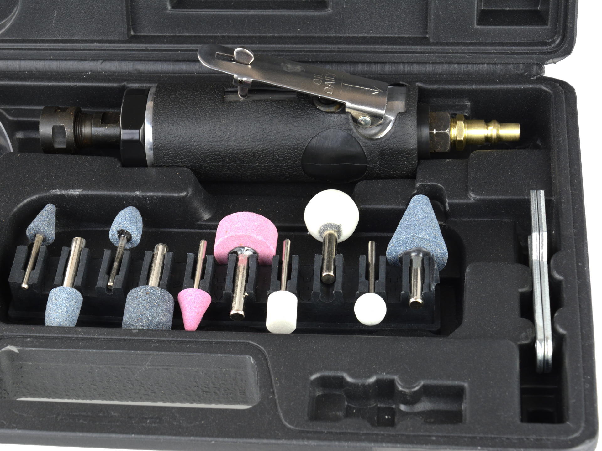 Kit per smerigliatrice pneumatica, mini smerigliatrice dritta per riparazione pneumatici e altre applicazioni, con accessori, 10 pezzi