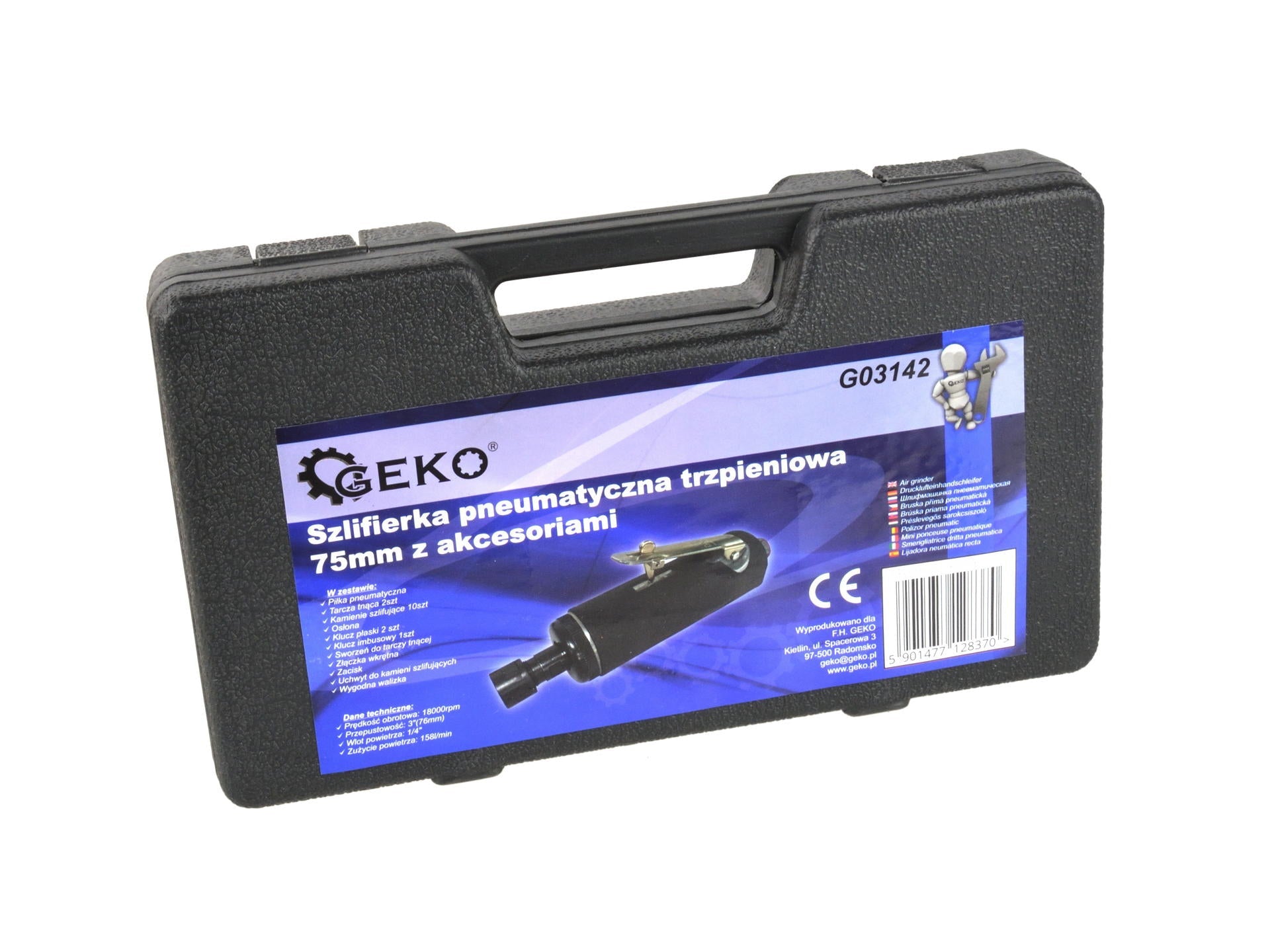 Kit per smerigliatrice pneumatica, mini smerigliatrice dritta per riparazione pneumatici e altre applicazioni, con accessori, 10 pezzi