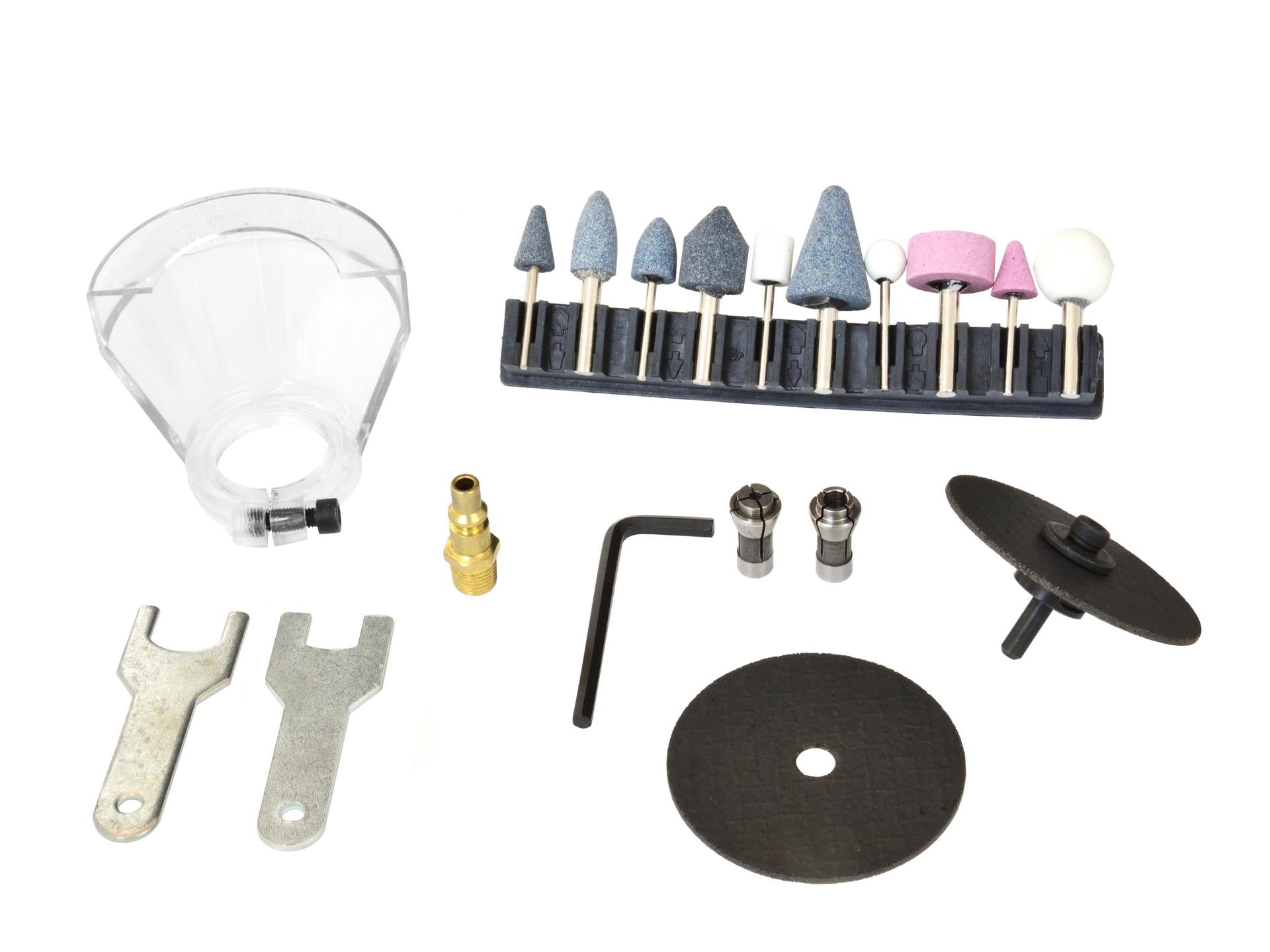 Kit per smerigliatrice pneumatica, mini smerigliatrice dritta per riparazione pneumatici e altre applicazioni, con accessori, 10 pezzi