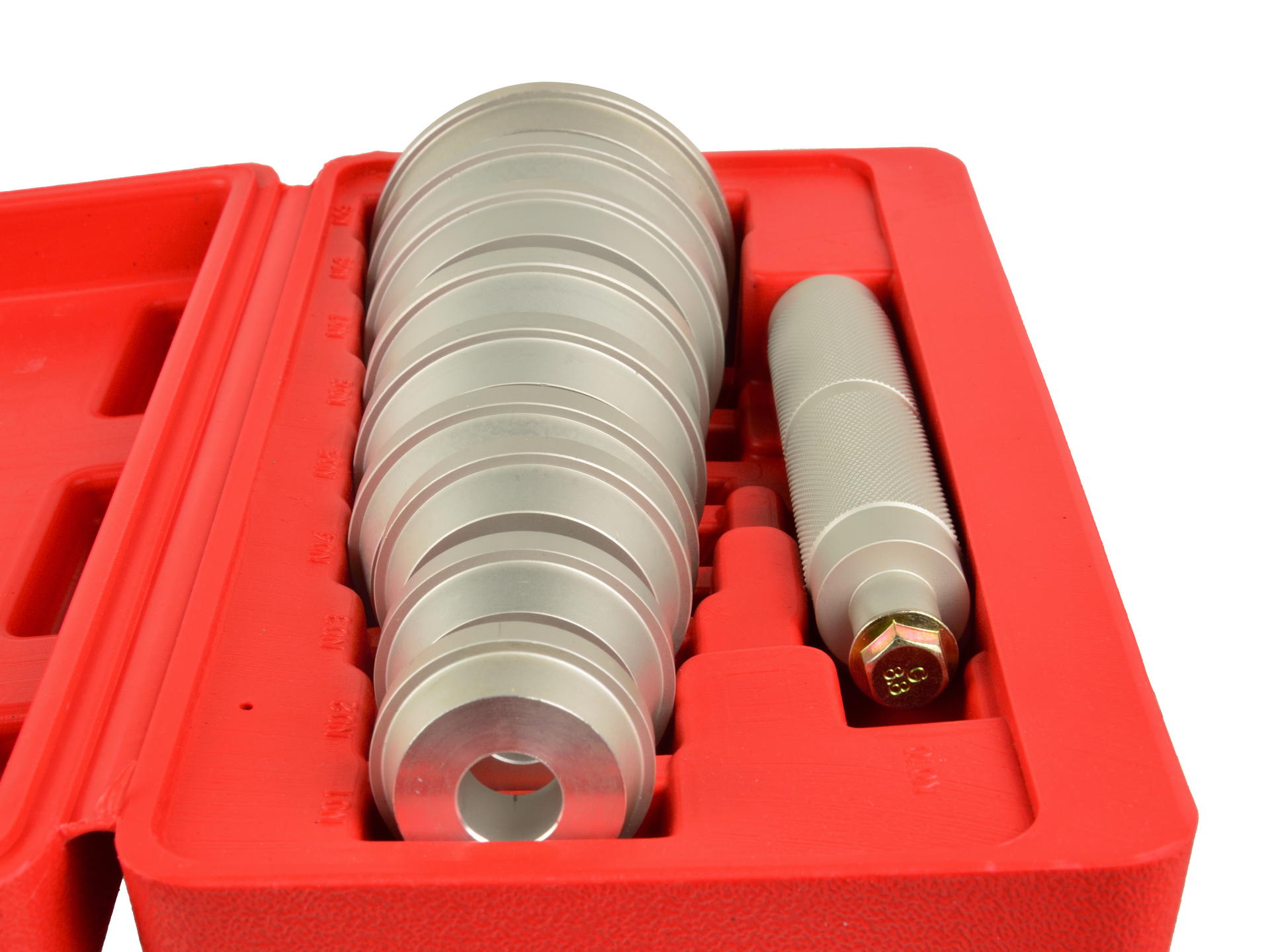 Pressa per montaggio cuscinetti e paraoli auto 39,5–81 mm Geko