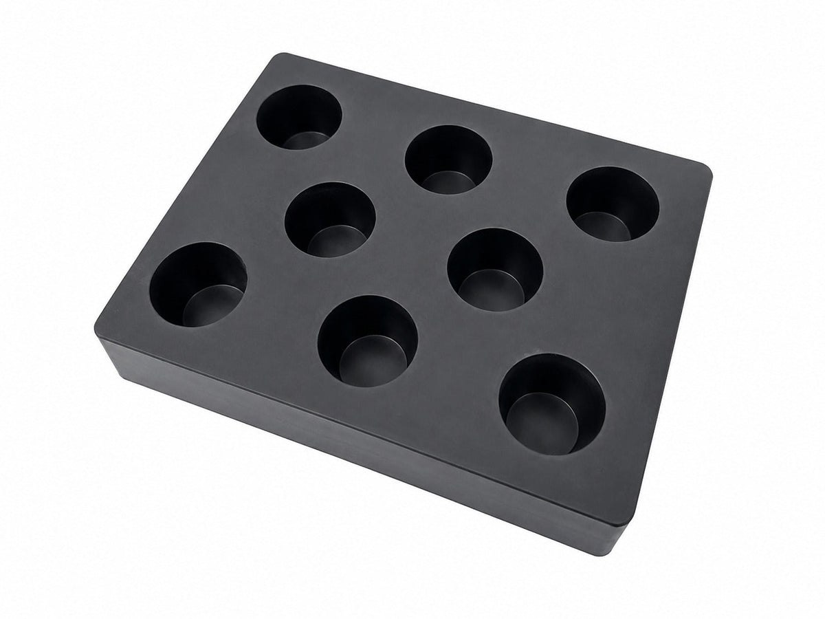 Tampone in gomma rettangolare, tappettino per cric sollevatore, cuscinetto auto, tamponi universali per ponti sollevatori a forbice 160x120x40 mm Gebo Tools