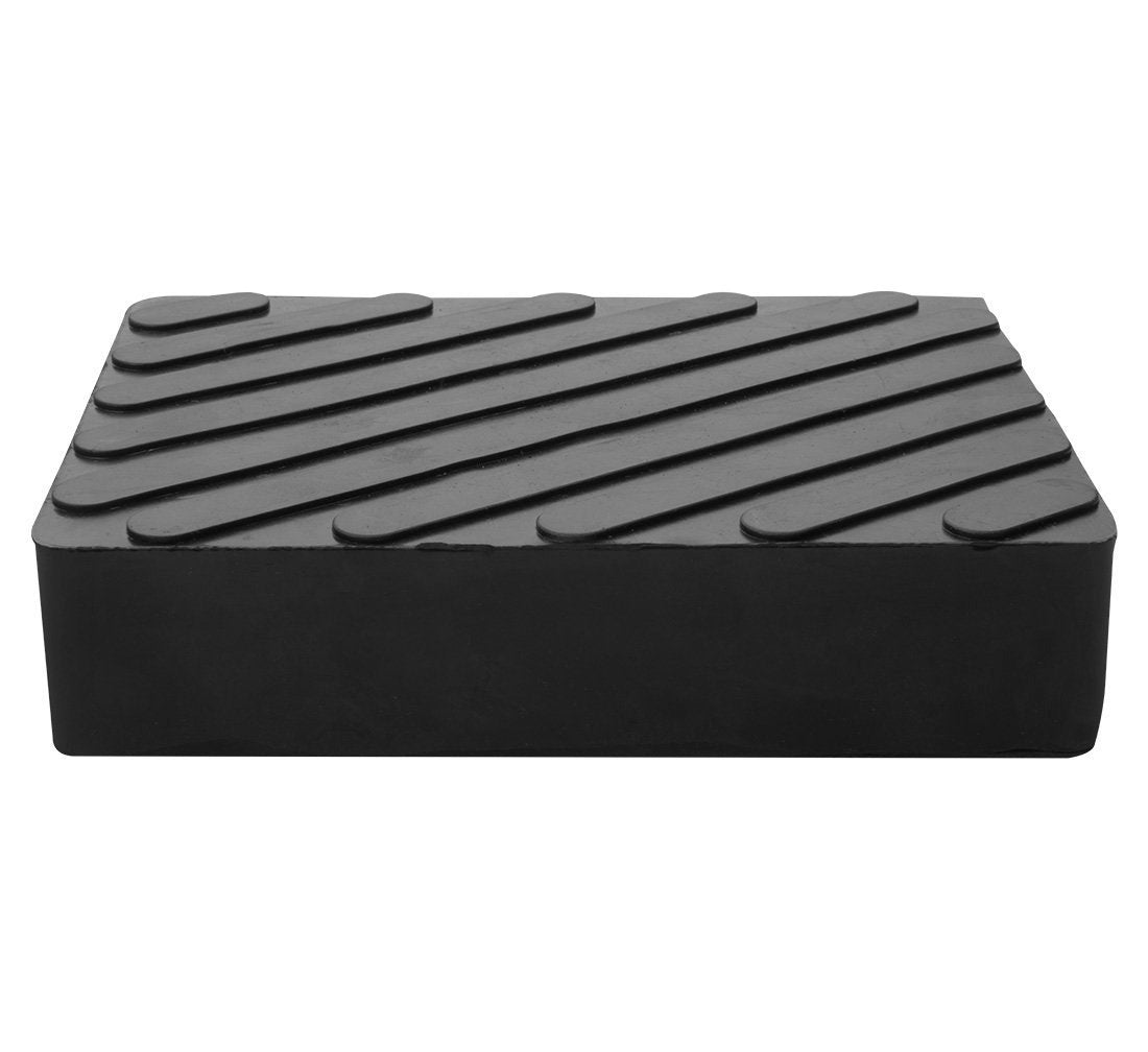 Tampone in gomma rettangolare, tappettino per cric sollevatore, cuscinetto auto, tamponi universali per ponti sollevatori 118 × 160 × 35 mm