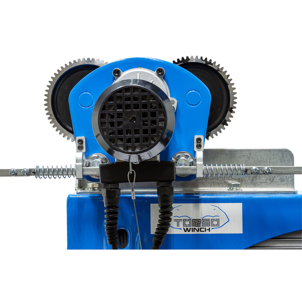 Carrello motorizzato porta-paranco, portata-carico 1000 kg, per paranco elettrico, larghezza regolabile, Torso Wrench Olanda