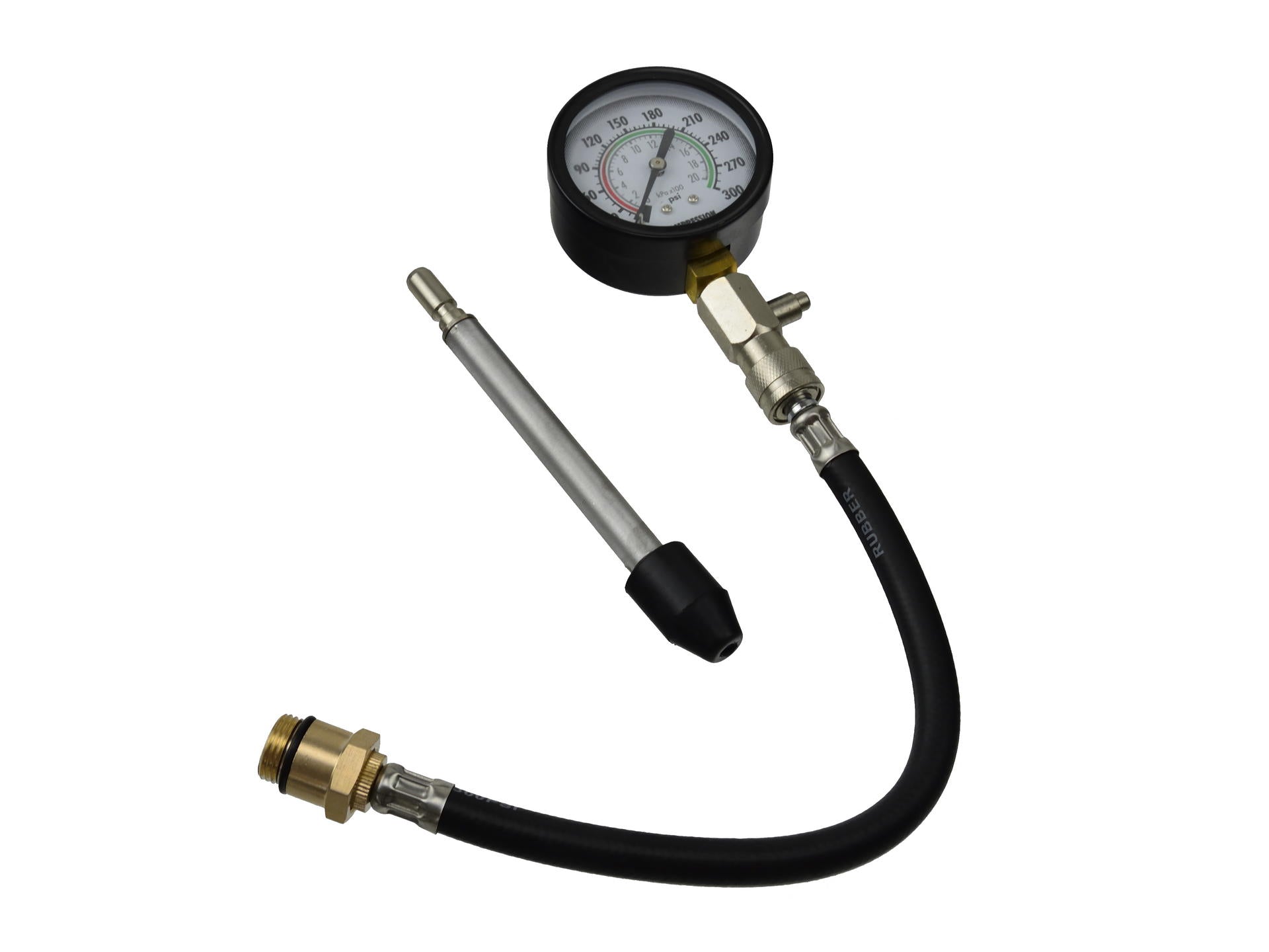 Tester di compressione, kit manometro pressione per motori benzina 0-20 bar con 2 adattatori m14 m18 per auto e moto