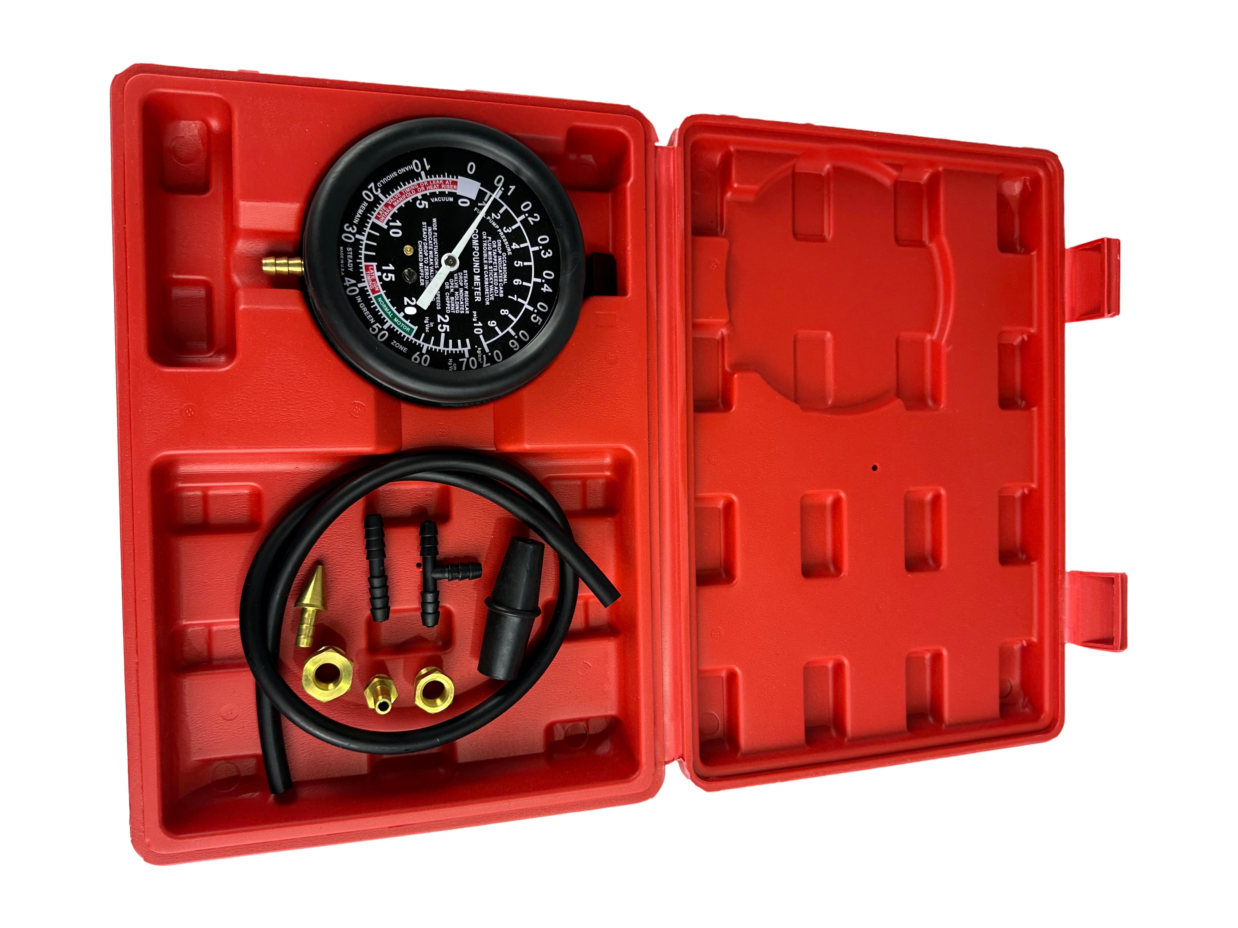 Tester pompa benzina, manometro carburatore pressione vuoto carburante auto, manometri compressione 1 bar fino a 0, 7 bar per auto e moto, Gebo Tools