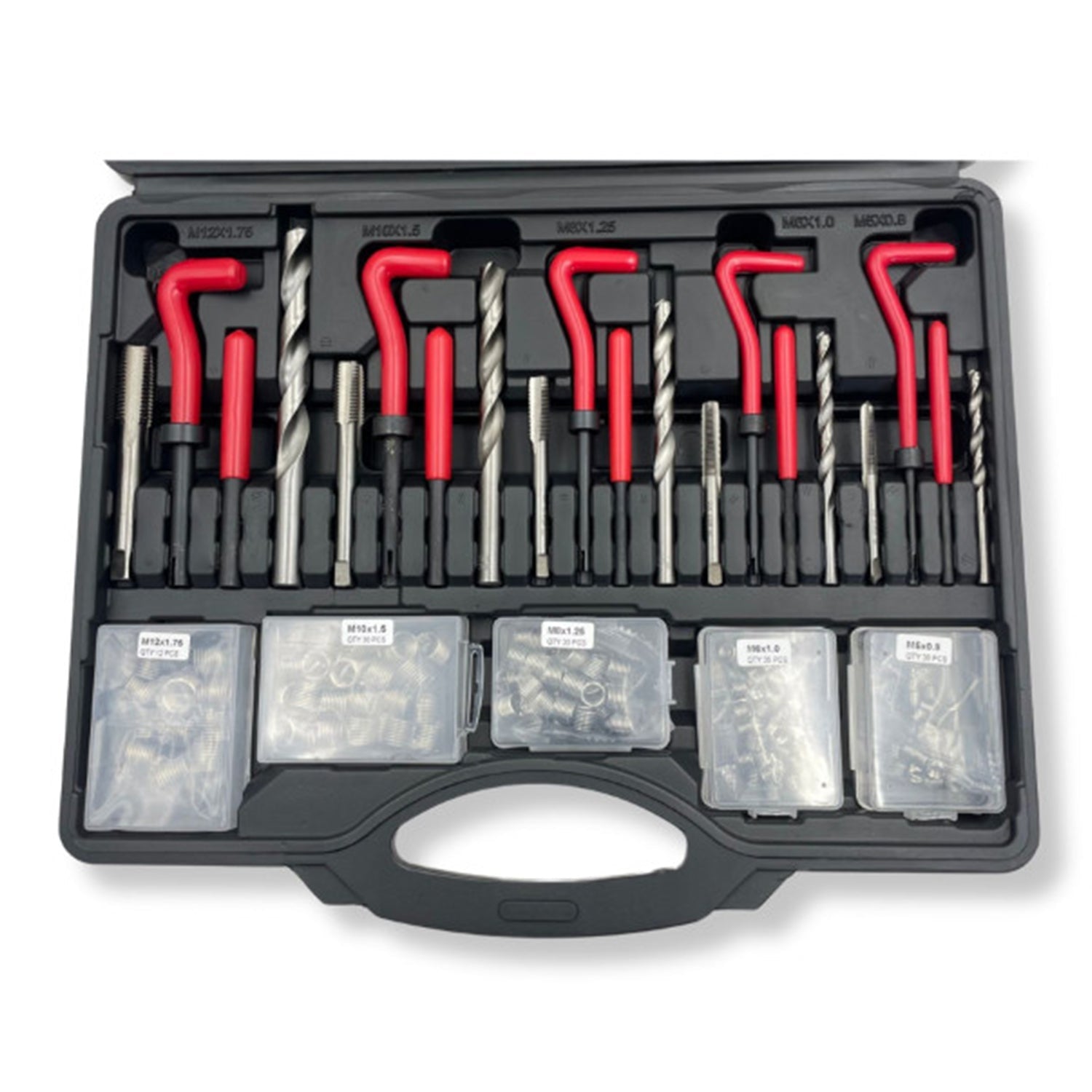 Kit di riparazione filetti, set di 314 pezzi, set di strumenti di riparazione filetti SAE e metrico elicoidale M5 M6 M8 M10 M12 1/4 5/16 3/8 7/16 1/2 pollici, set di riparazione filetti