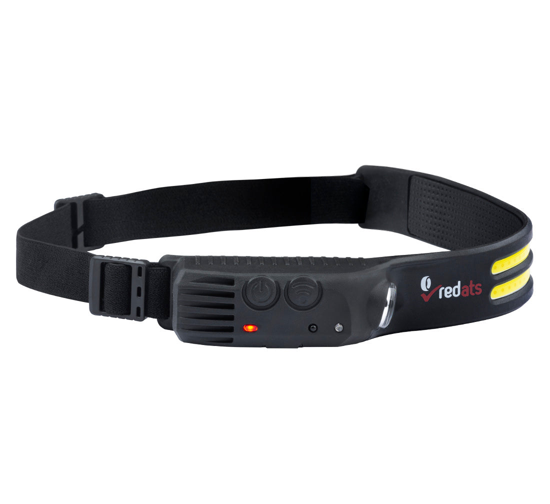 Torcia frontale con sensore Fh-210 con 2 strisce LED, ricaricabile, con movimento, batteria da 1200mAh