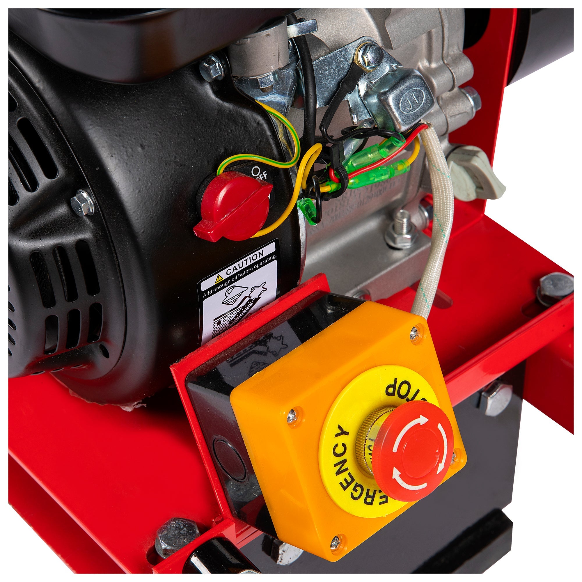 Trituratore orizzontale per rami e tronchi a benzina, biotrituratore a scoppio, cippatore, 6, 5 CV, 196 CC,da hobby e fai da te
