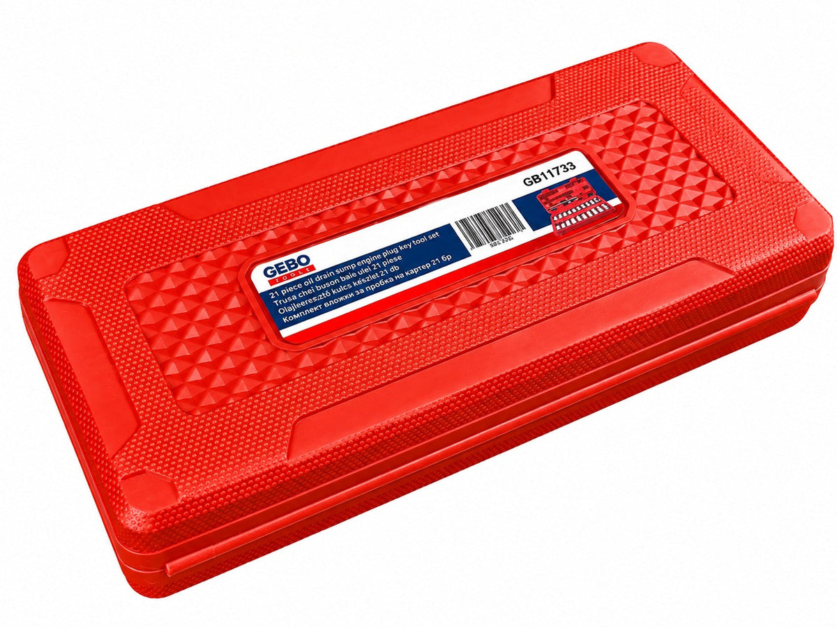 Set-kit chiavi bussole,tappo di scarico noci, attrezzi per auto e autocarri officina 21 pezzi Gebo Tools