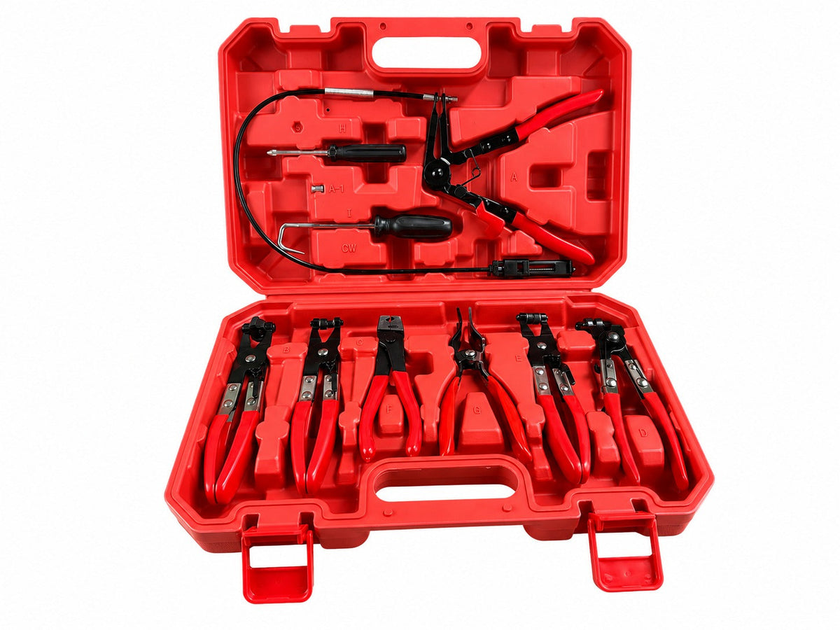 Set-kit pinza fascette auto, stringitubo per riparazione, pinze per morsetti impianti 9 pezzi Gebo Tools