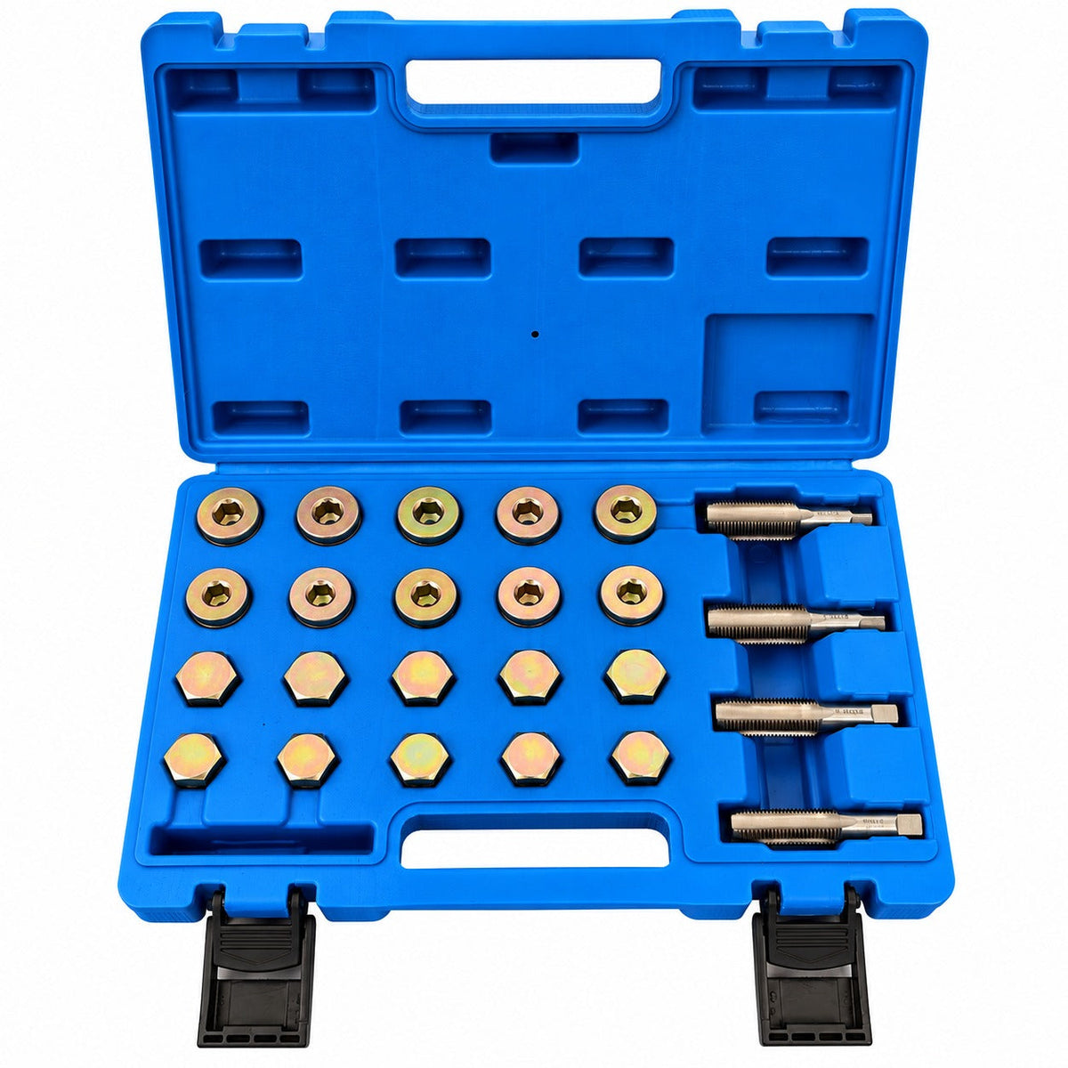 Kit-set attrezzi per riparazione filettatura auto, per coppa dell'olio, filetti tappo scarico, strumento di rifilettatura, M13-M15-M17-M20 Gebo Tools