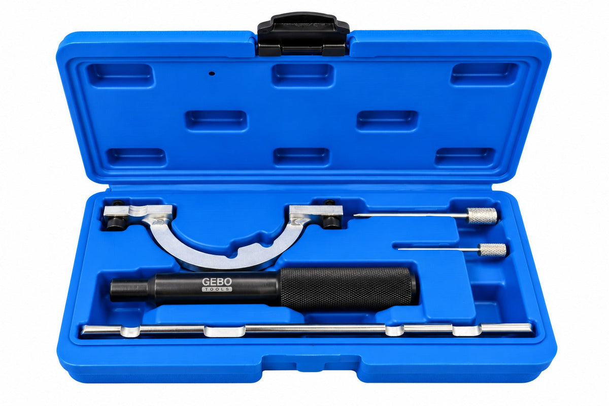 Kit-set messa in fase motori, attrezzi per il bloccaggio della cinghia di distribuzione dell'albero a camme del motore, compatibile con Opel 1.0 1.2 1.4 12V Gebo Tools
