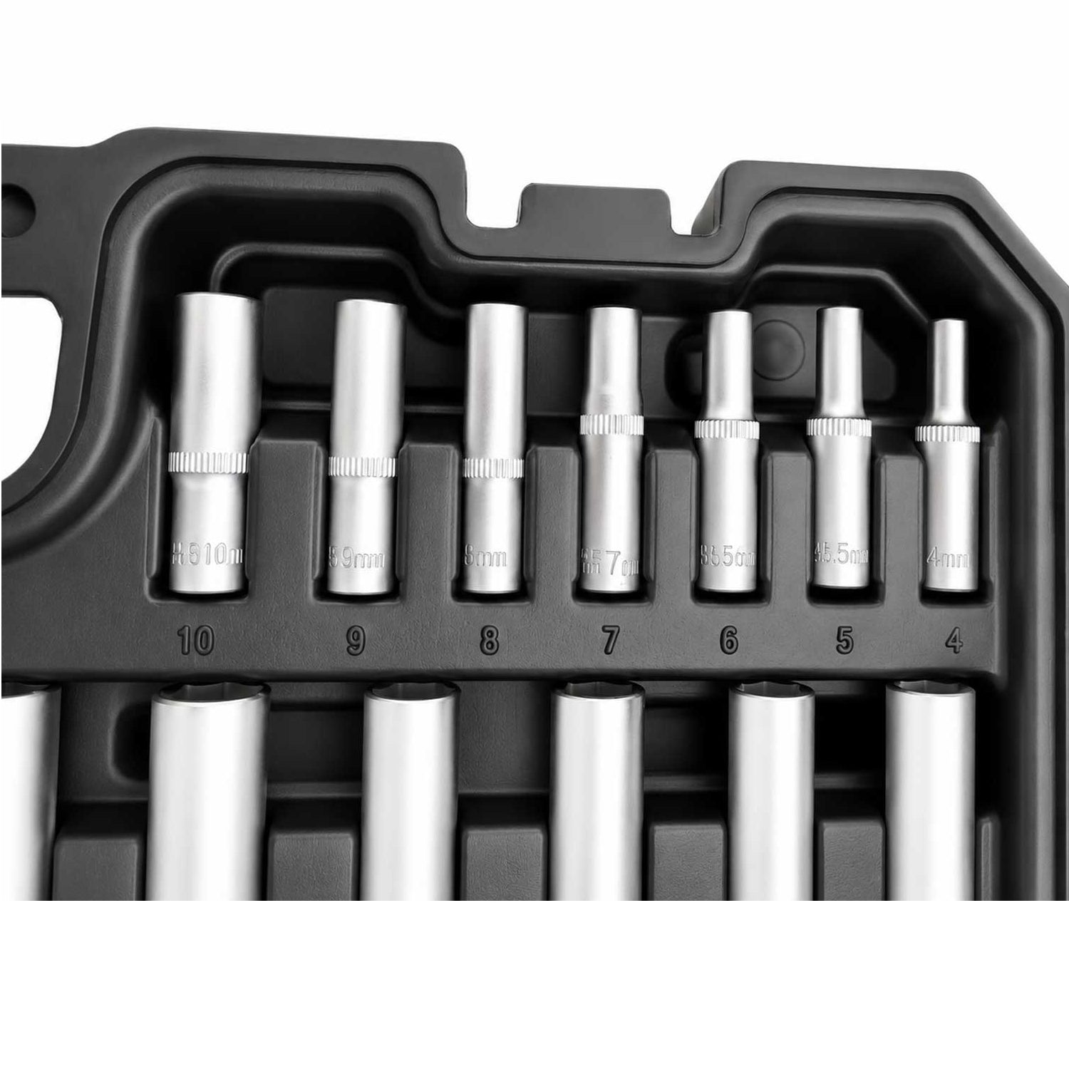 Valigetta utensili professionale, set di chiavi a bussola, inserti Torx cricchetti, chiavi combinate, chiavi a brugola, prolunghe, kit attrezzi per auto, officina fai-da-te con attacchi 1/4" 1/2'' 3/8'', 216 pezzi Gebo Tools