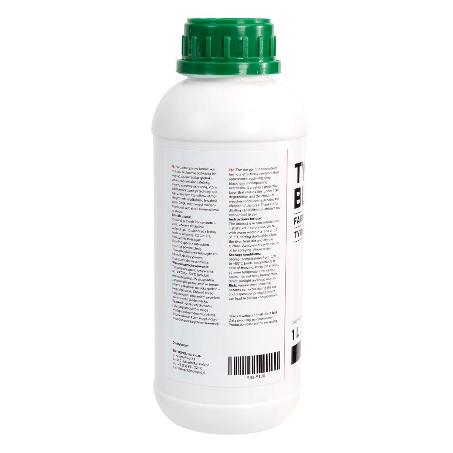 Vernice per pneumatici auto , Black Tyre 1 litro Invento