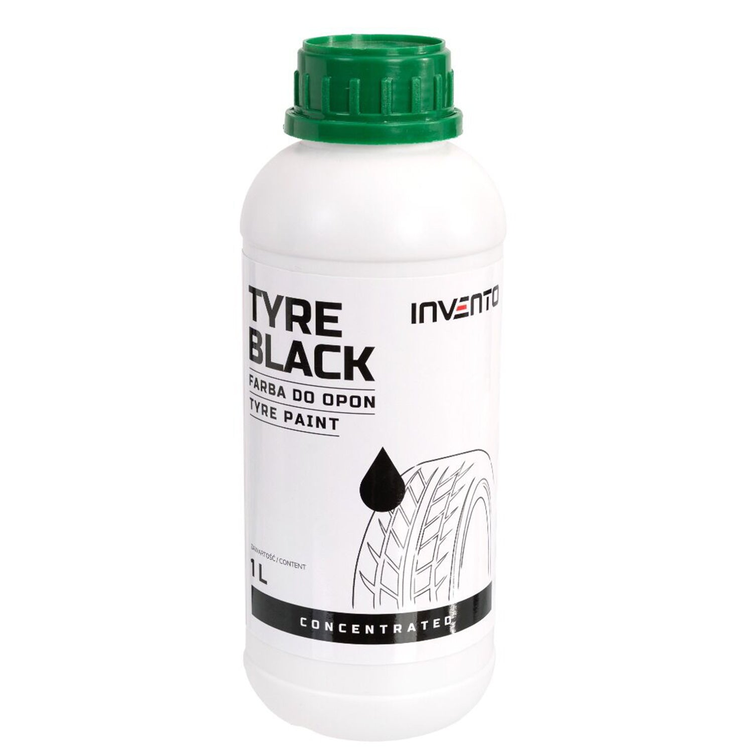 Vernice per pneumatici auto , Black Tyre 1 litro Invento