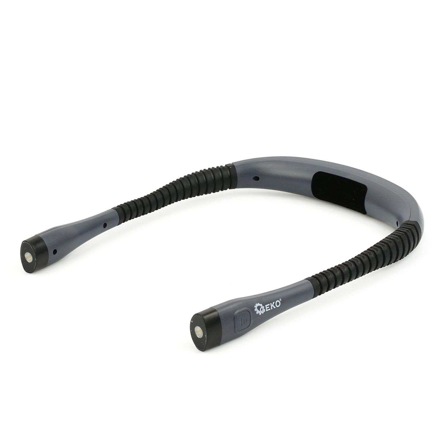 Lampada da lettura a collo, lampada da lettura a LED ricaricabile, flessibile e dimmerabile, doppia testa, torcia da ispezione da collo, nero