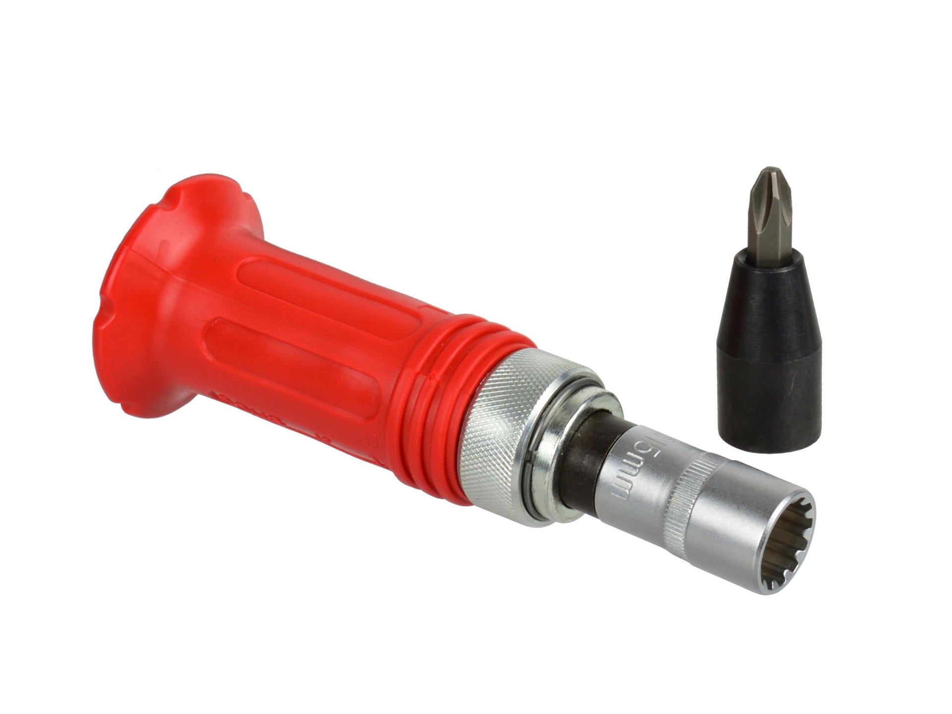 Set di cacciavite professionale a percussione-avvitatore ad impulsi con 6 inserti-punte, cacciavite ad impulsi kit giravite a percussione impugnatura a mano impugnatura per impieghi gravosi, attacco 1/2"