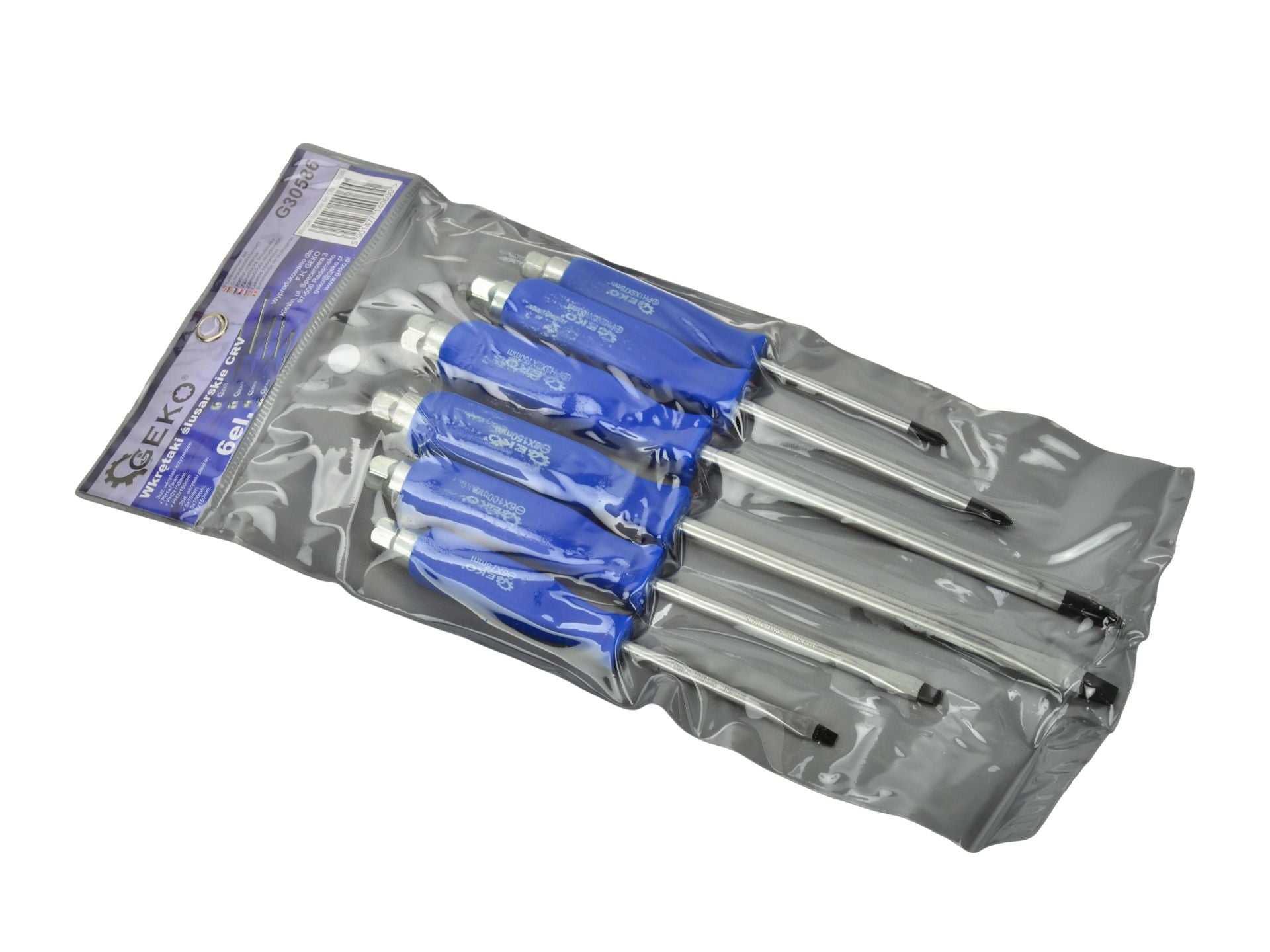 Set cacciaviti professionali - 6 pezzi con comoda impugnatura, teste piatte - giraviti di precisione, in acciaio Cr-V