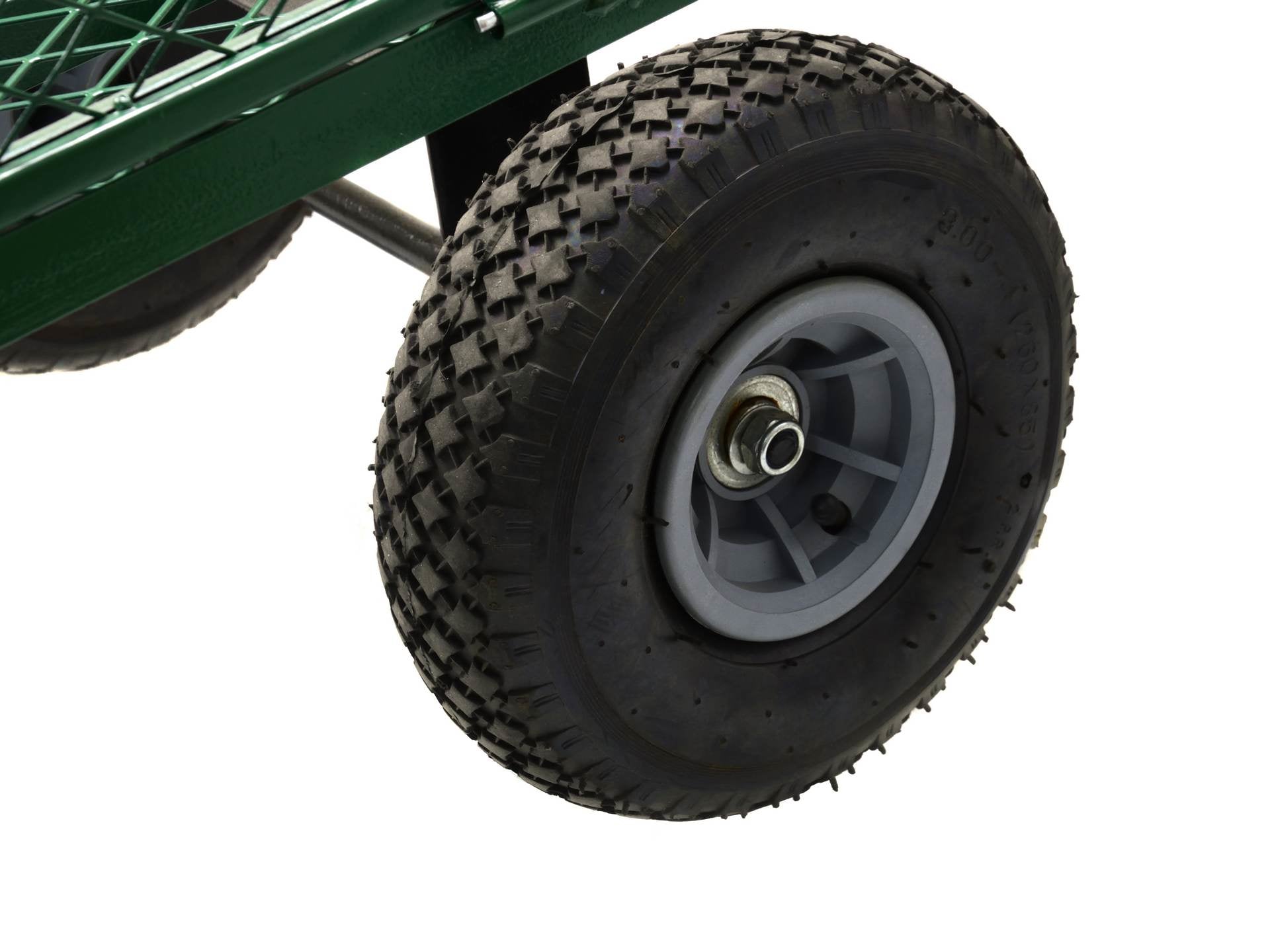 Carrello da trasporto a mano con sponde ribaltabili max 350 kg, per giardino campagna, verde