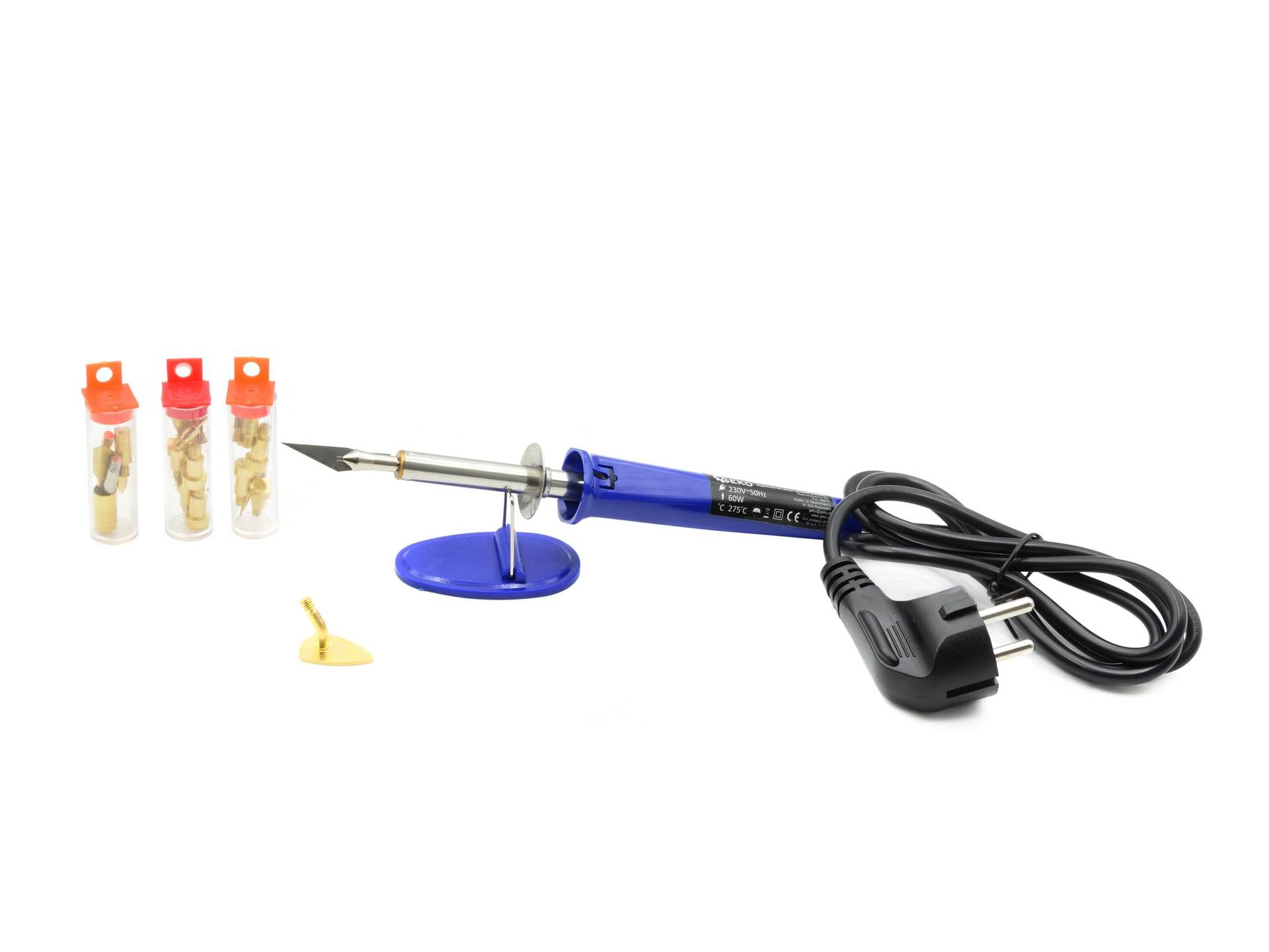 Kit Saldatore pirografo decorazione legno cuoio a caldo punte con accessori 60W, kit pirografia legno 23 pezzi, portatile kit saldatore, pelle utensili elettrici intagliare bruciare goffrare, custodia per il trasporto, Geko