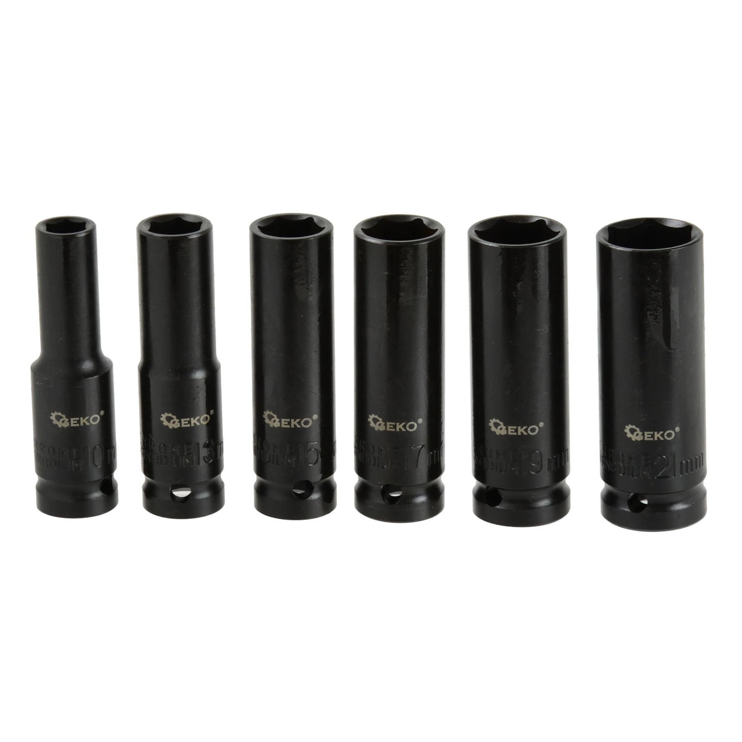 Set di 6 chiavi a bussola lunghe 1/2", set bussole 10-21mm, bussole a impulsi, chiavi a bussola a impatto per riparazioni auto cambio gomme