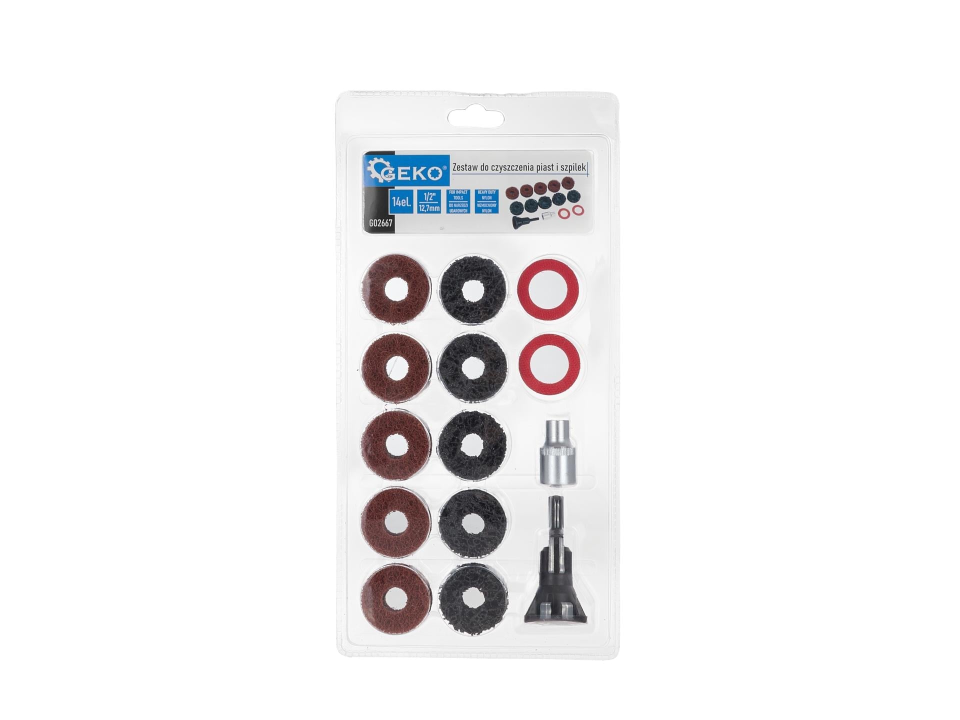 Kit di pulizia mozzo ruota, kit smerigliatrice mozzo ruota, set dischi abrasivi Geko