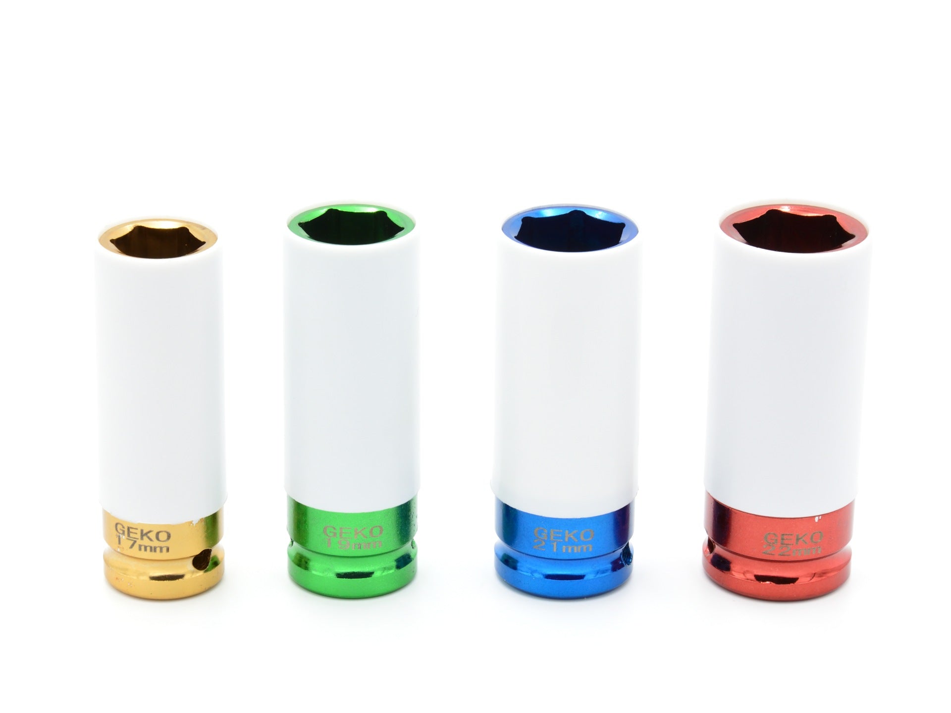 Set chiavi a bussola da 4 pezzi rinforzate per cerchi in lega da 17 - 22 mm, 1/2" per avvitatore a impulsi
