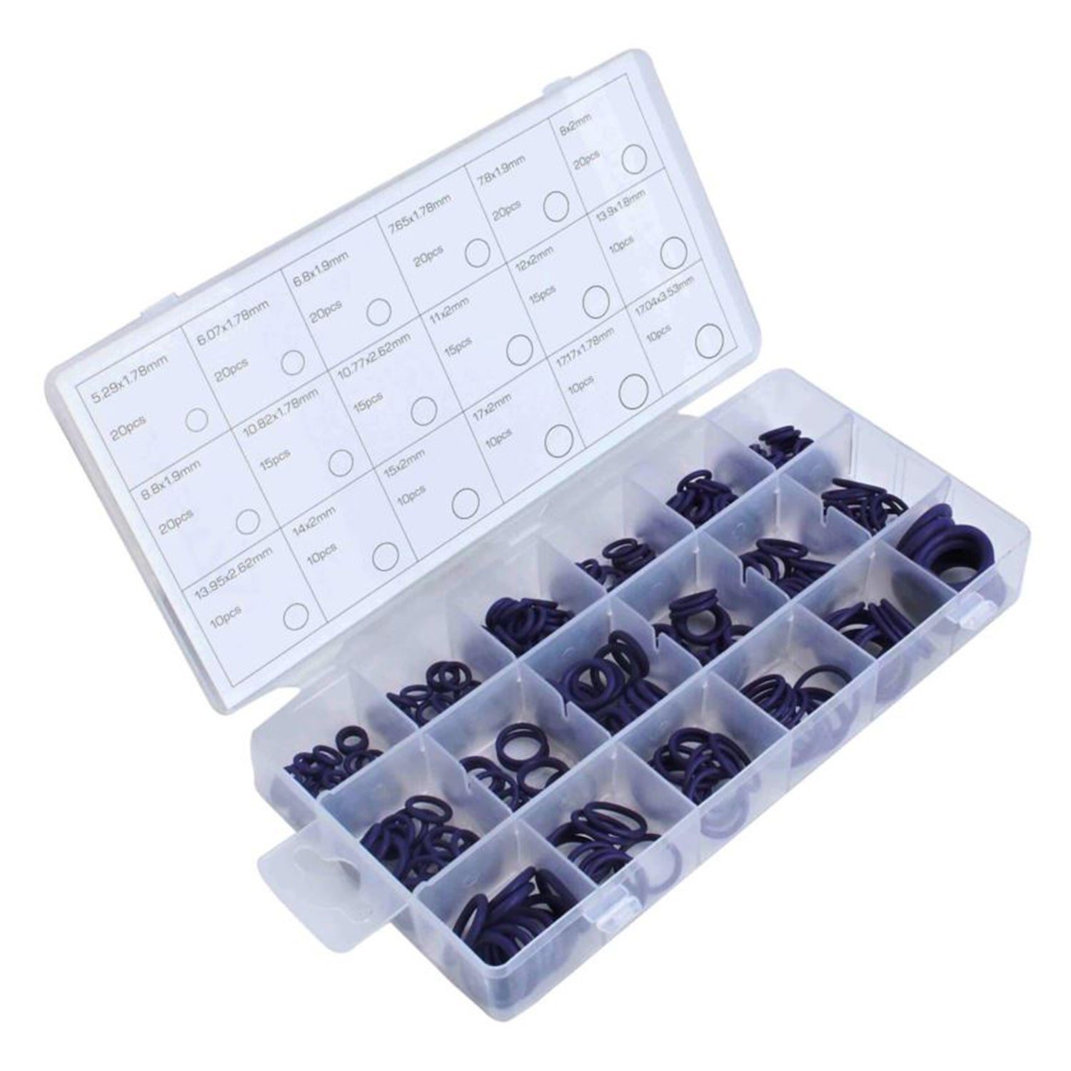 Automotive AC O-ring kit, kit SAE e aria condizionata metrica O-ring assortimento set per auto A/C compressore e sanitari professionali raccordi guarnizione riparazione, 270 pezzi