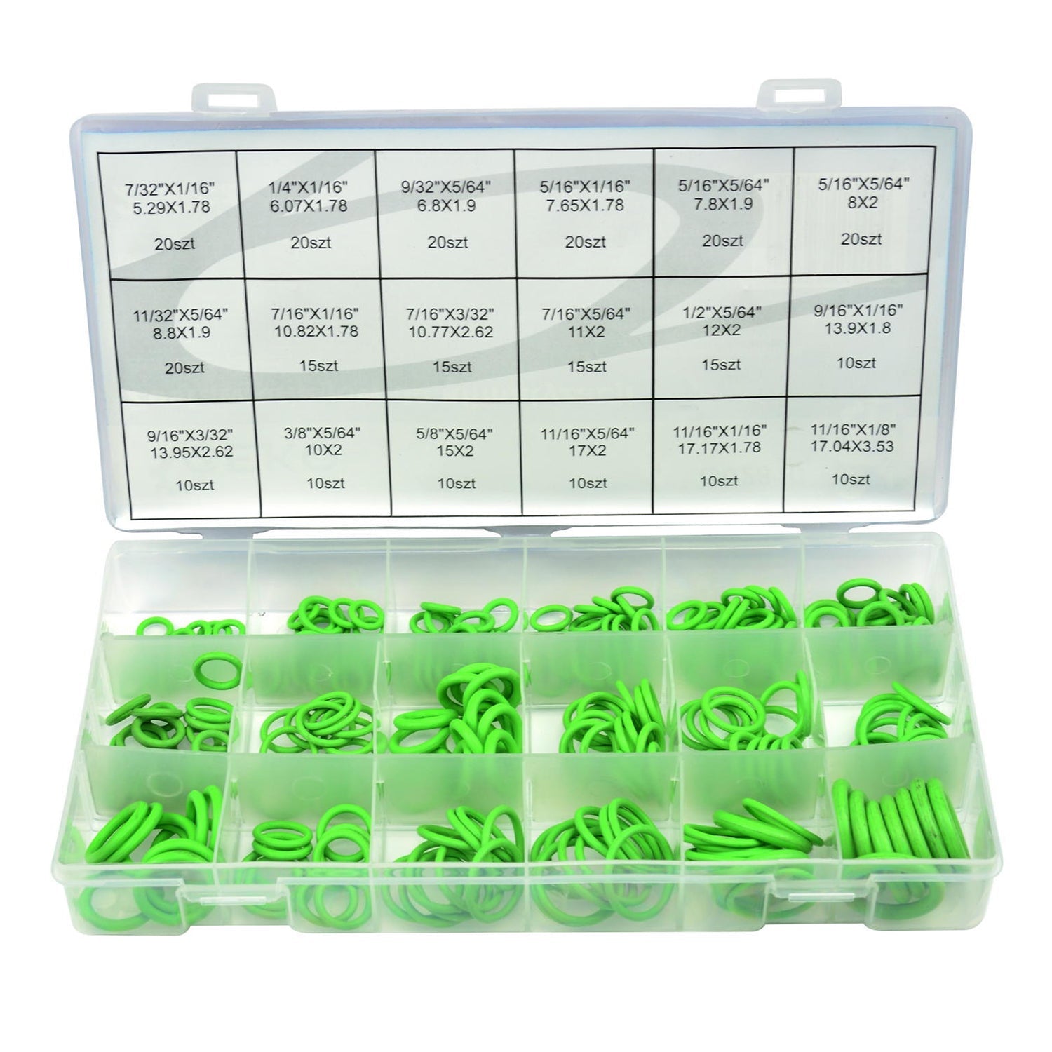 Automotive AC O-ring kit kit SAE e aria condizionata metrica O-ring assortimento set per auto A/C compressore e sanitari professionali raccordi guarnizione riparazione, 270 pezzi