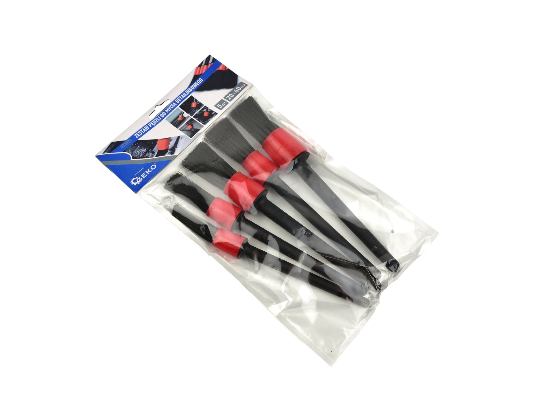 Spazzola di pulizia auto, spazzola per dettagli, detailing brush set, pulizia delicata e facile - uso universale - per cerchi, interni auto, motore, scarico, sedili, 5 pezzi